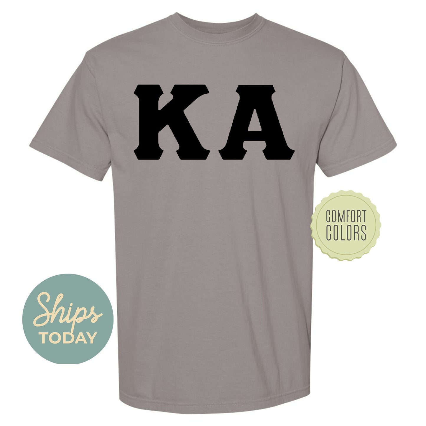 Kappa Alpha Order Black Letters Comfort Colors Farternity T-shirt _ 34918g