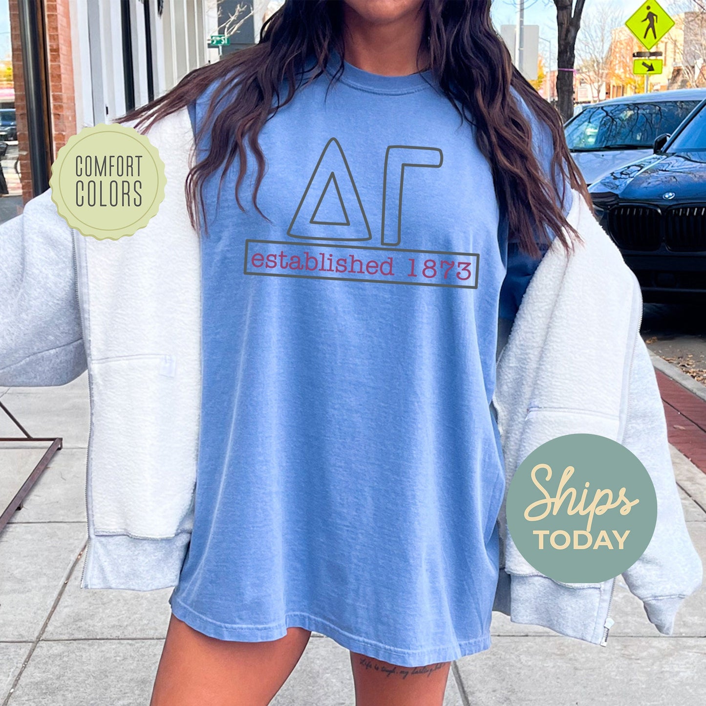 Delta Gamma Simply Greek Comfort Colors Sorority T-shirt _ 39347g