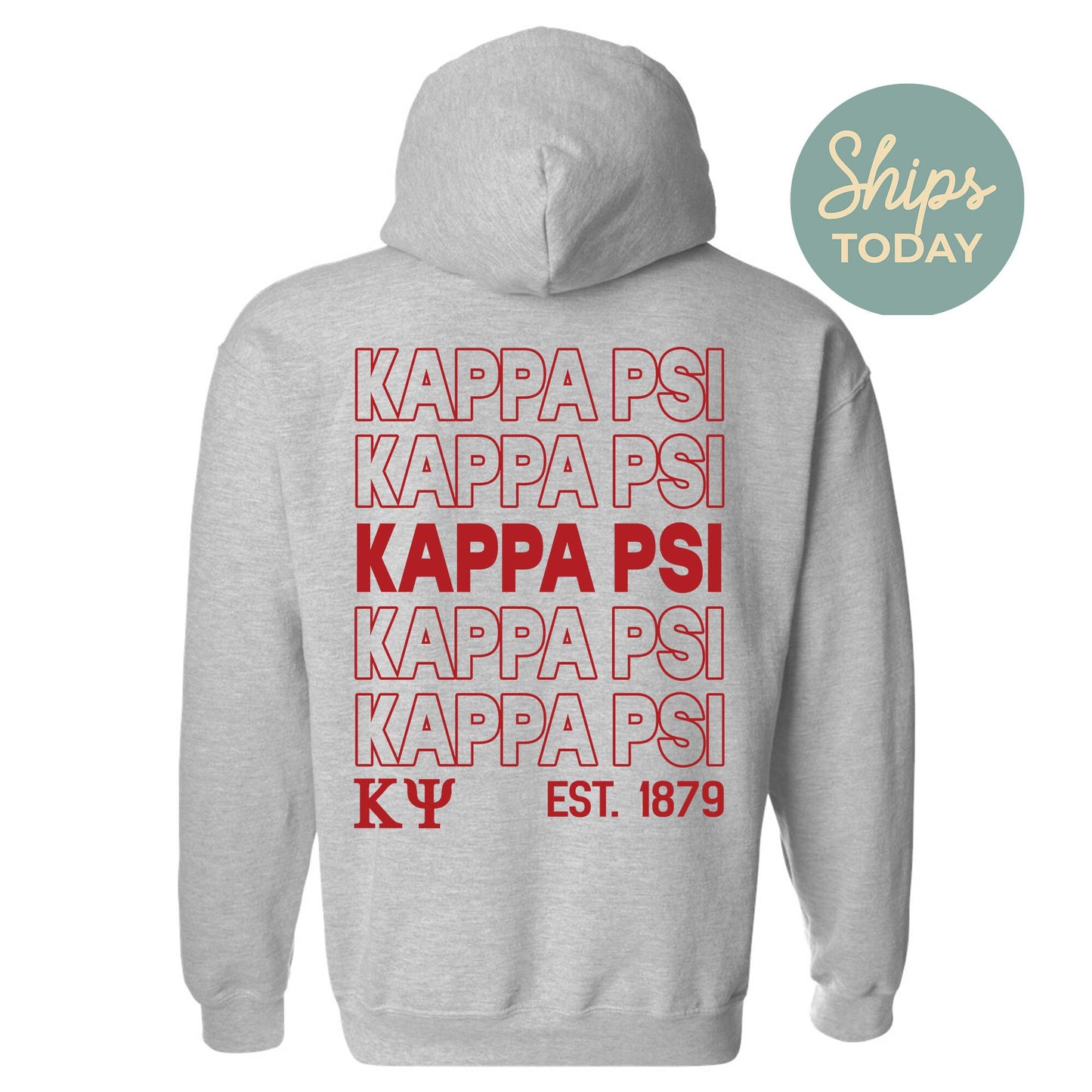 Kappa Psi Repeating Letters COED Hoodie _ 35590g