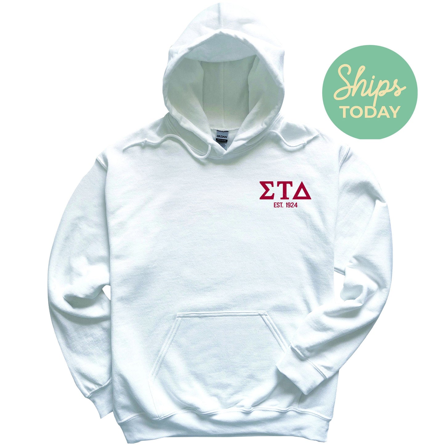 Sigma Tau Delta Repeating Letters COED Hoodie _ 35597g