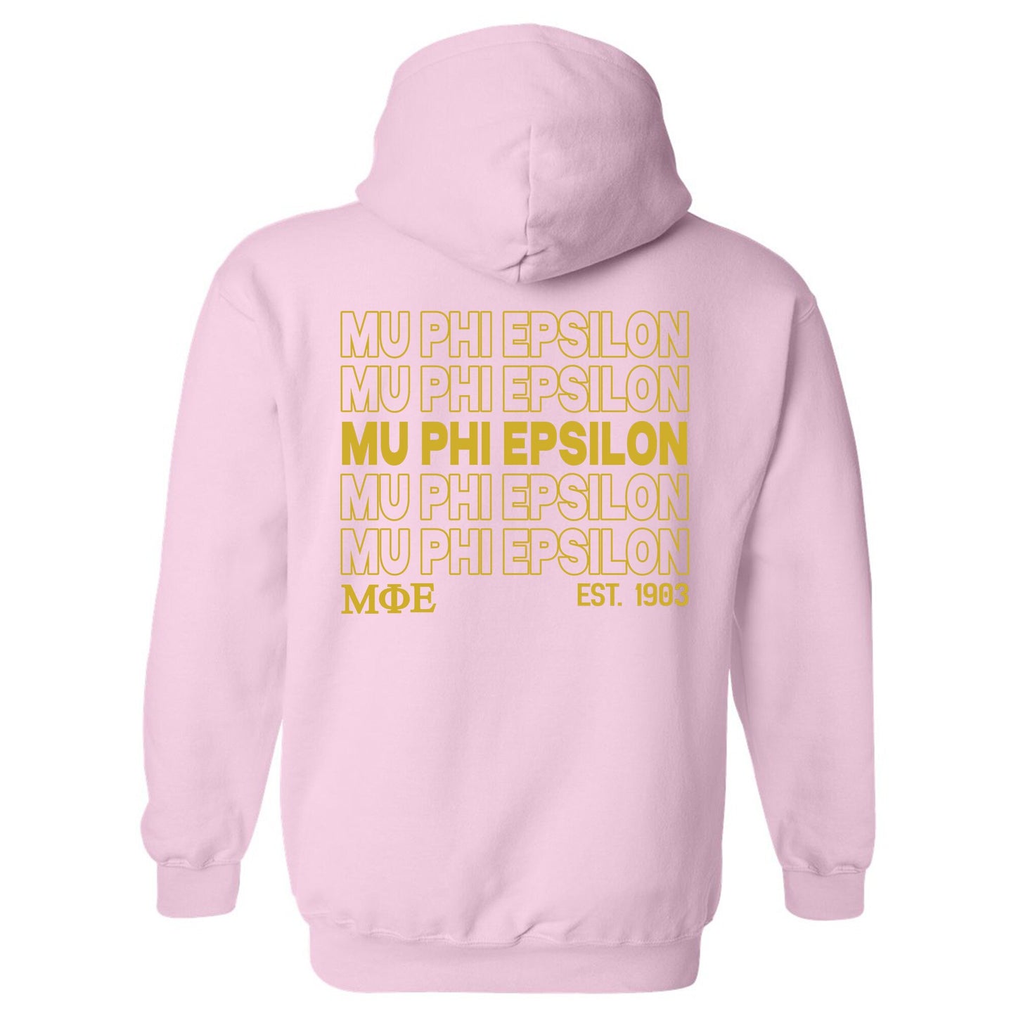 Mu Phi Epsilon Repeating Letters COED Hoodie _ 35591g