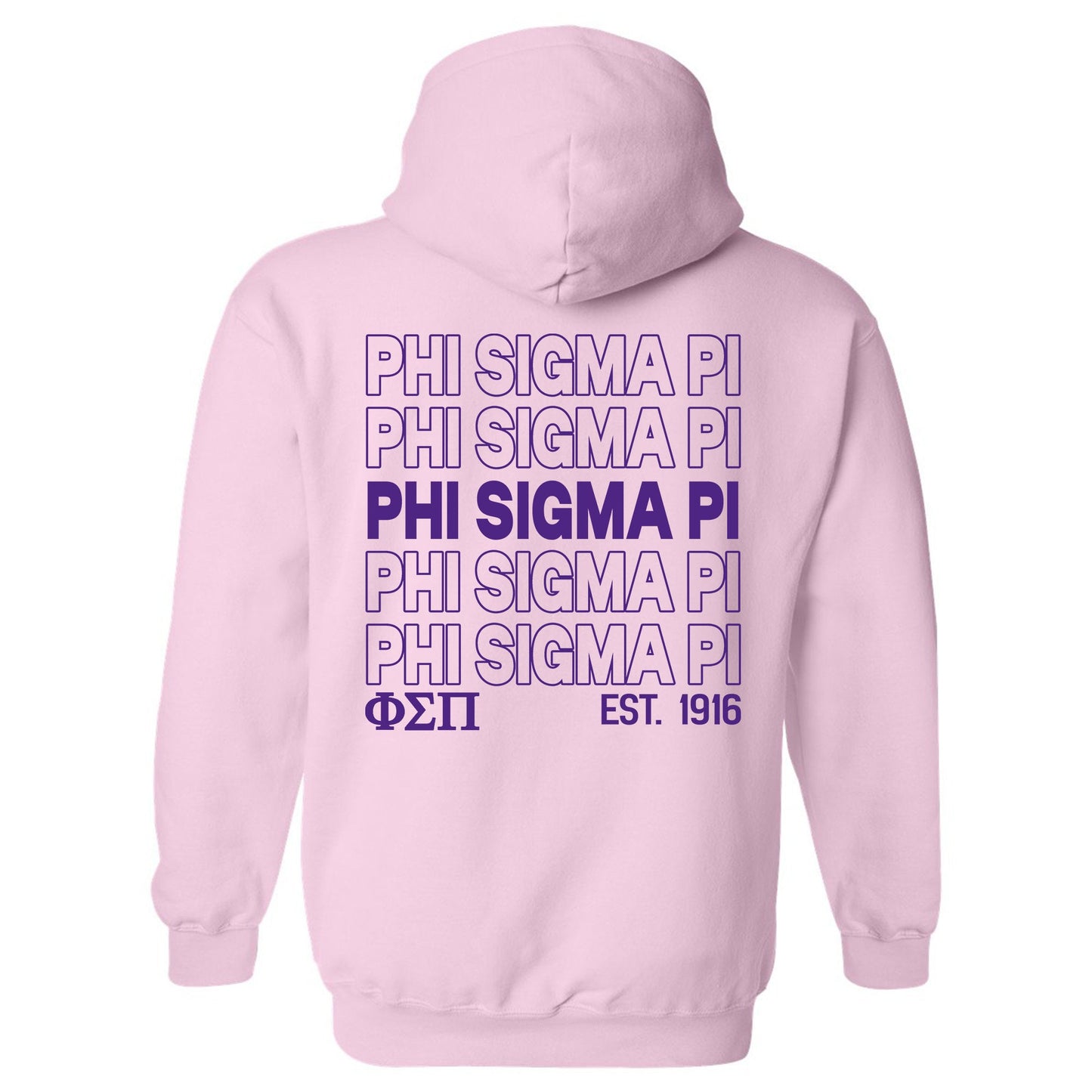 Phi Sigma Pi Repeating Letters COED Hoodie _ 35595g