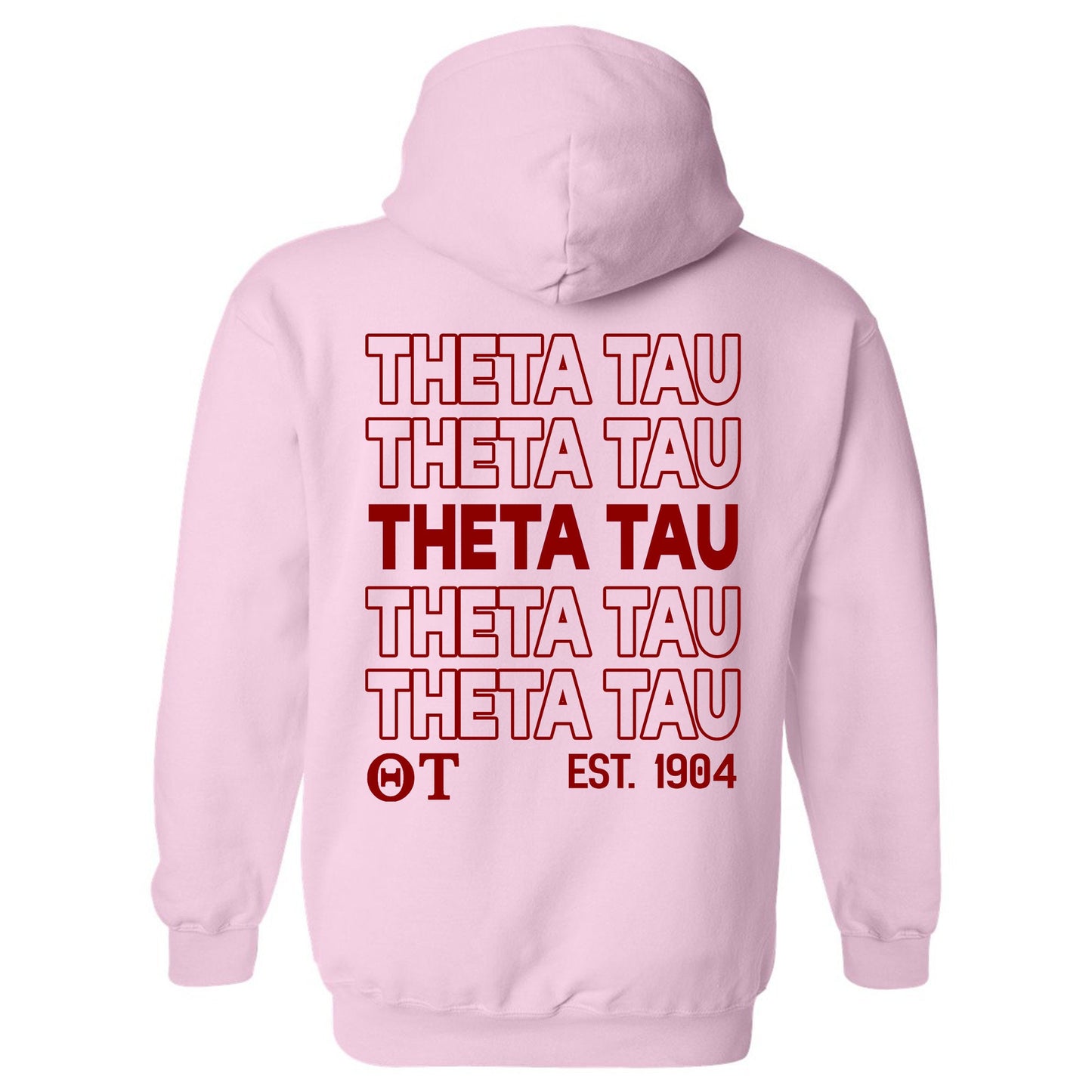 Theta Tau Repeating Letters COED Hoodie _ 35598g