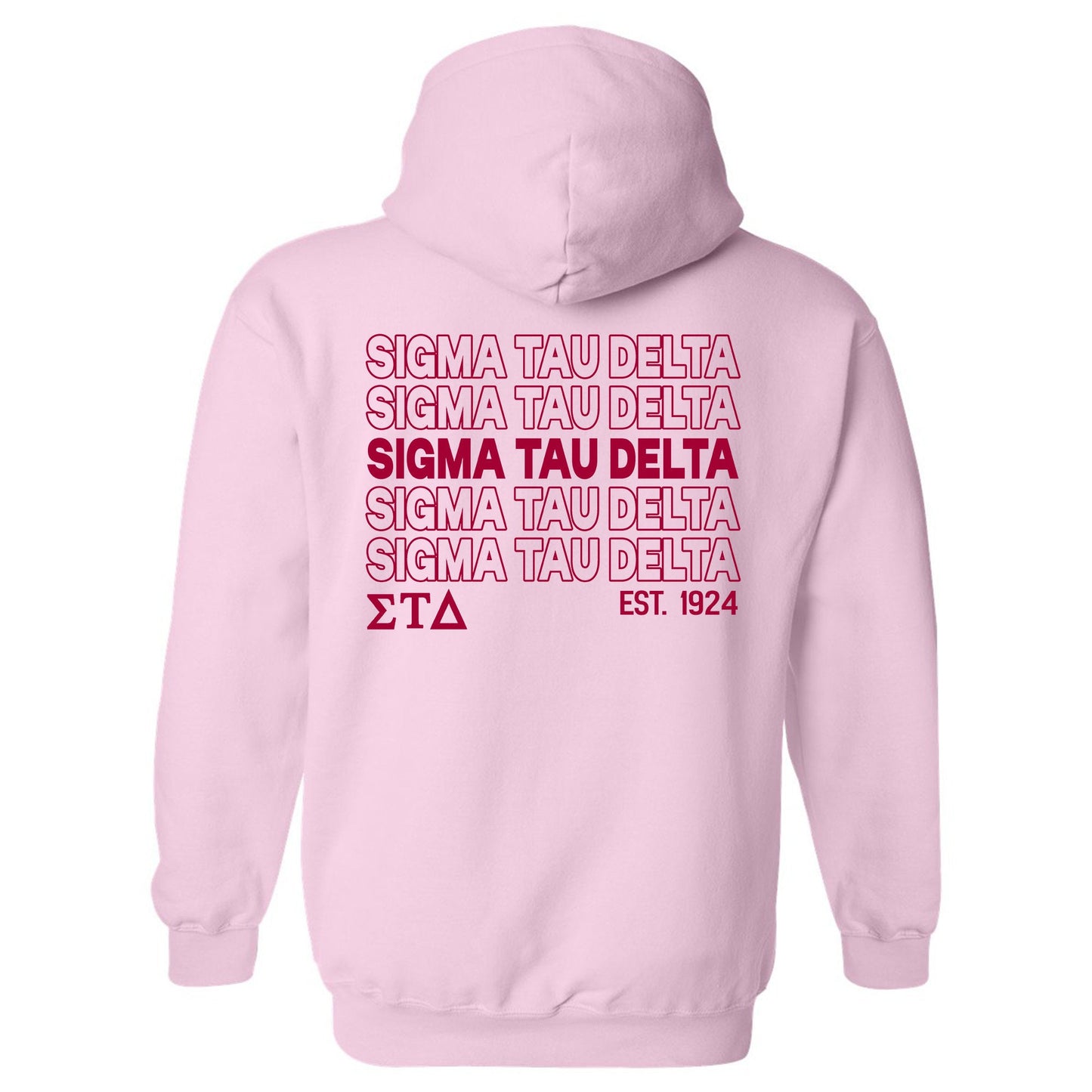 Sigma Tau Delta Repeating Letters COED Hoodie _ 35597g