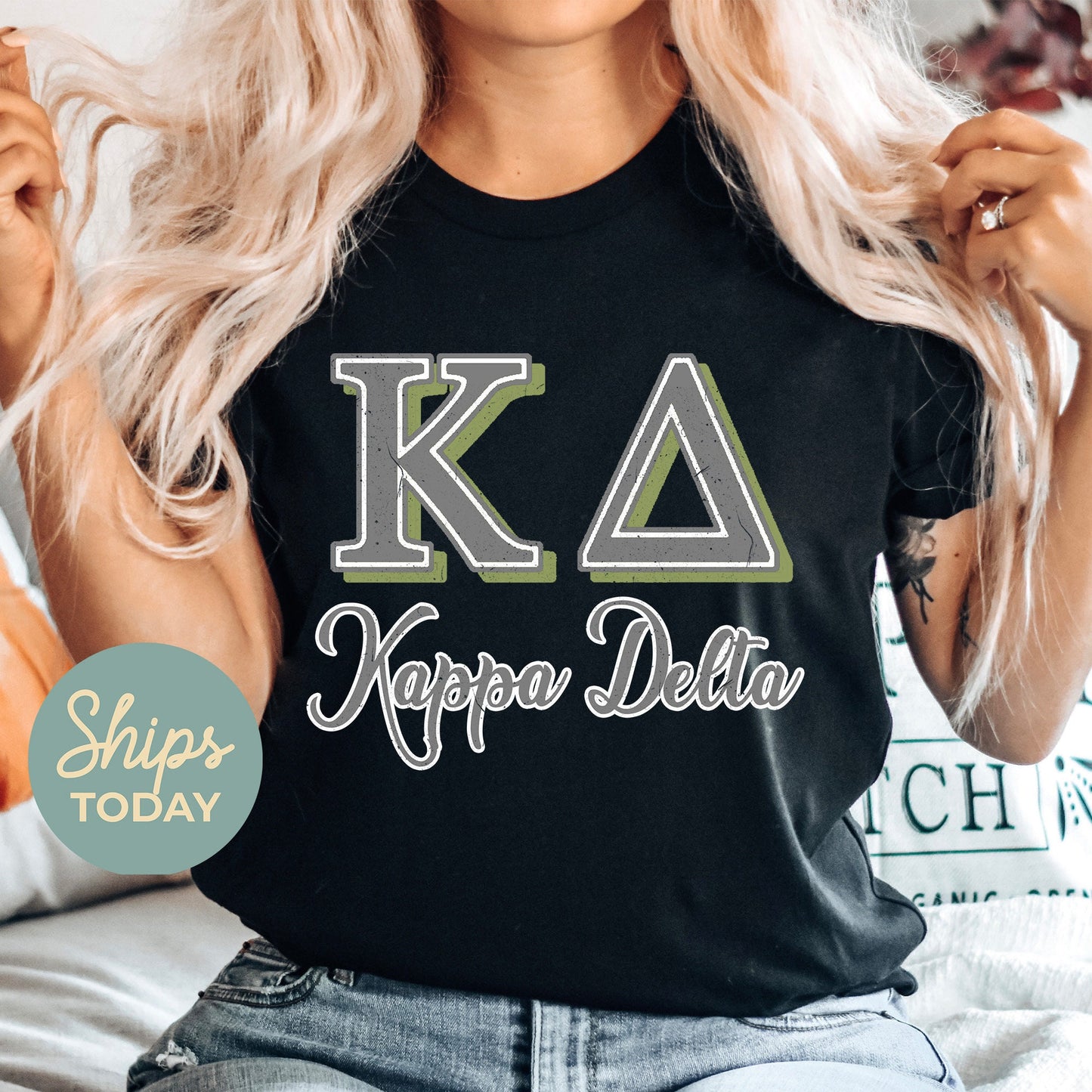 Kappa Alpha Theta Greek Colors Sorority T-shirt _ 36084g
