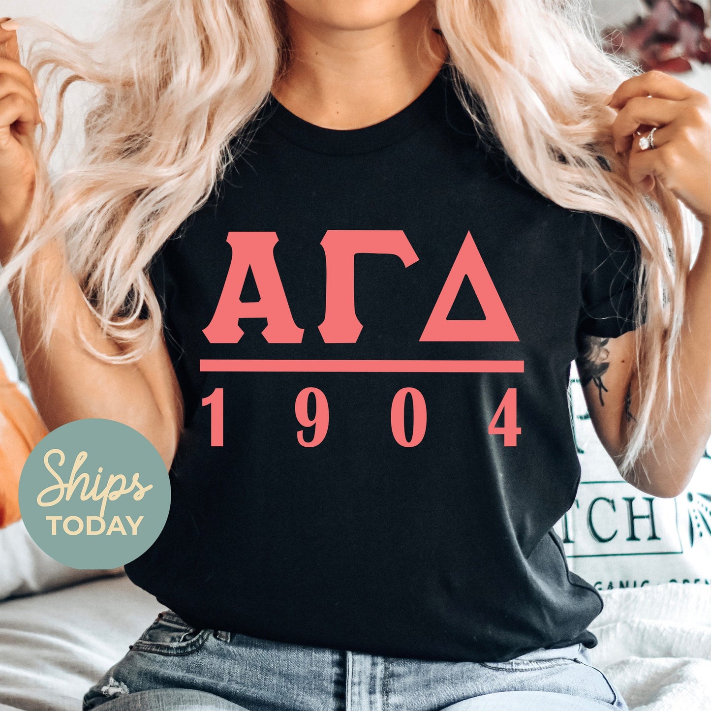 Alpha Gamma Delta Monochromatic Sorority T-shirt _ 30846g
