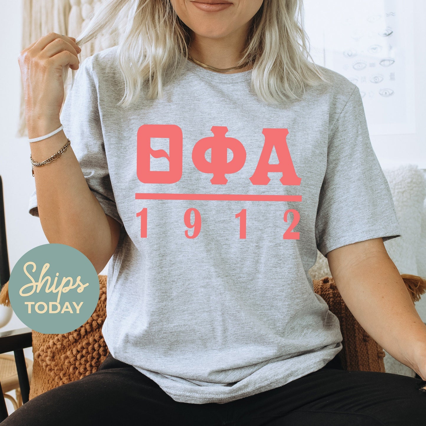 Theta Phi Alpha Monochromatic Sorority T-shirt _ 30867g