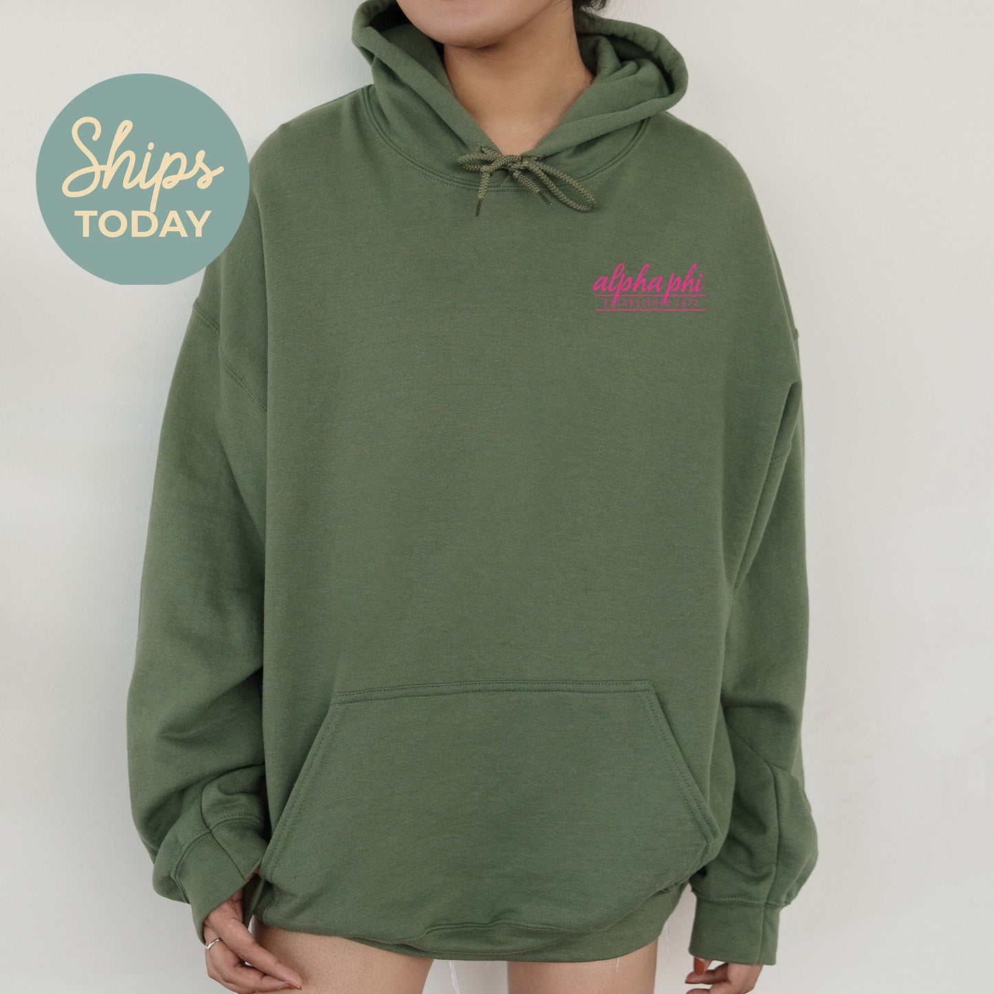 Alpha Phi Classic Pink Sorority Hoodie _ 39091g