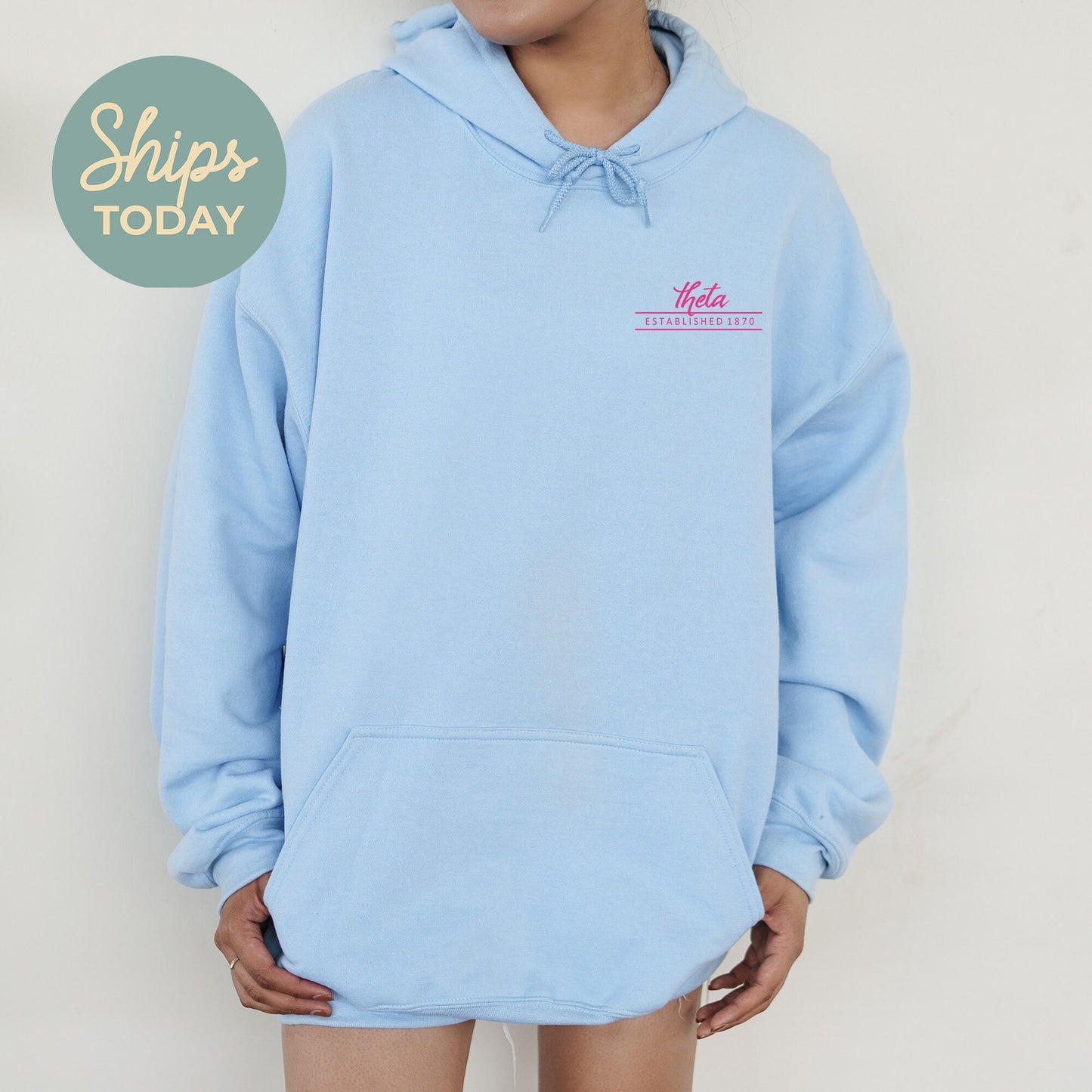 Kappa Alpha Theta Classic Pink Sorority Hoodie _ 39101g