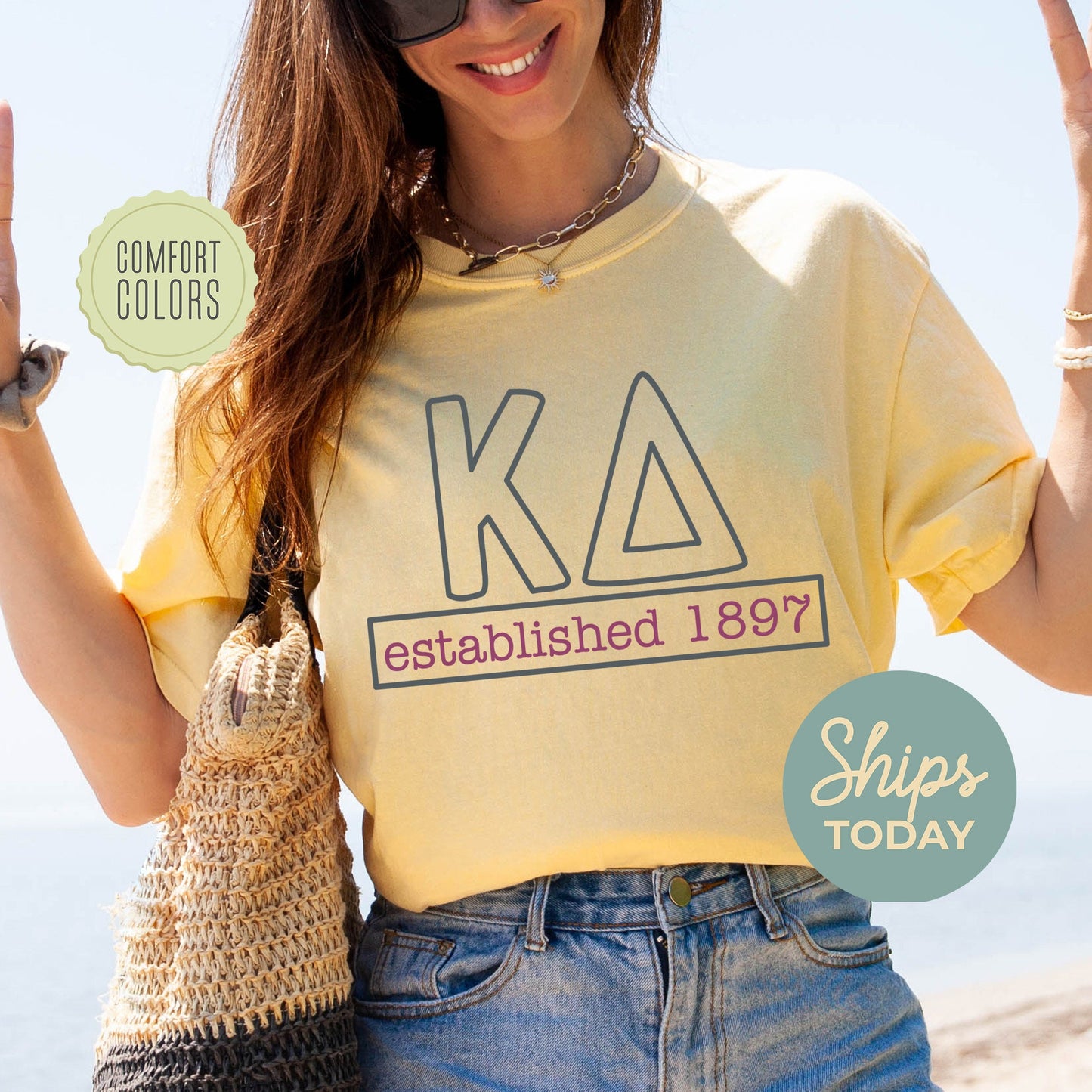 Kappa Delta Simply Greek Comfort Colors Sorority T-shirt _ 39352g
