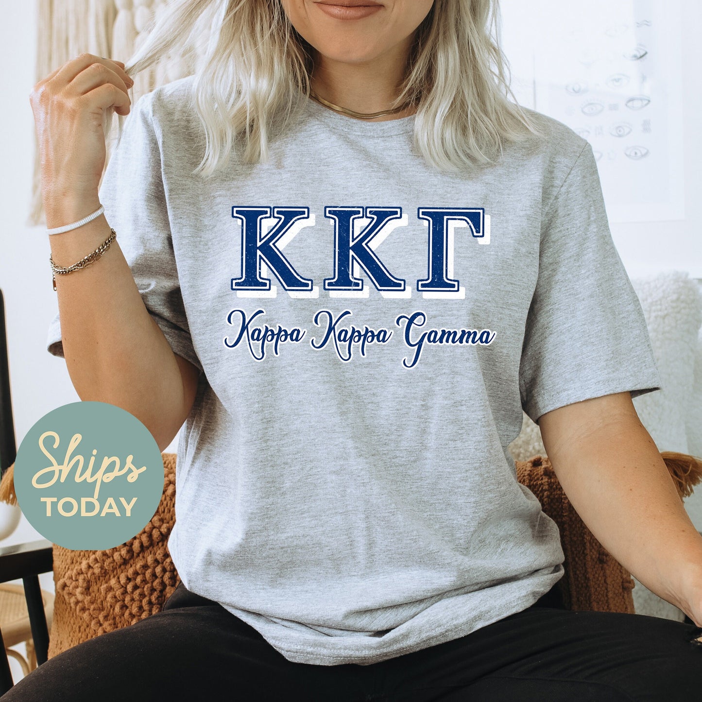 Kappa Kappa Gamma Greek Colors Sorority T-shirt _ 36086g