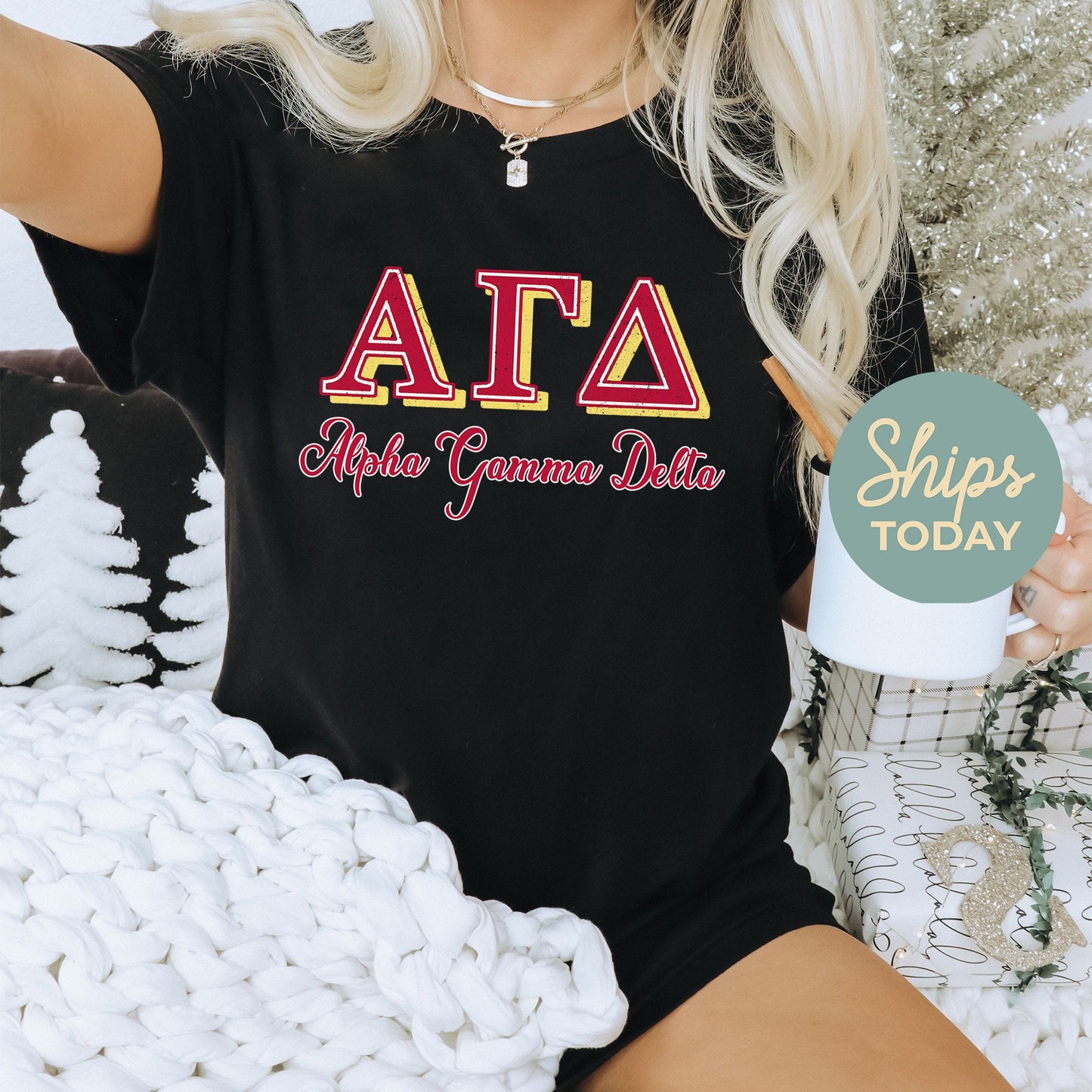 Alpha Gamma Delta Greek Colors Sorority T-shirt _ 36072g