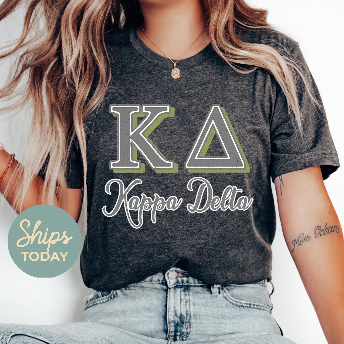 Kappa Alpha Theta Greek Colors Sorority T-shirt _ 36084g
