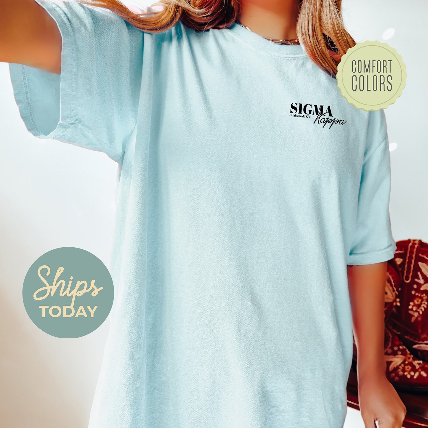 Sigma Kappa Basic Comfort Colors Sorority T-shirt _ 39160g