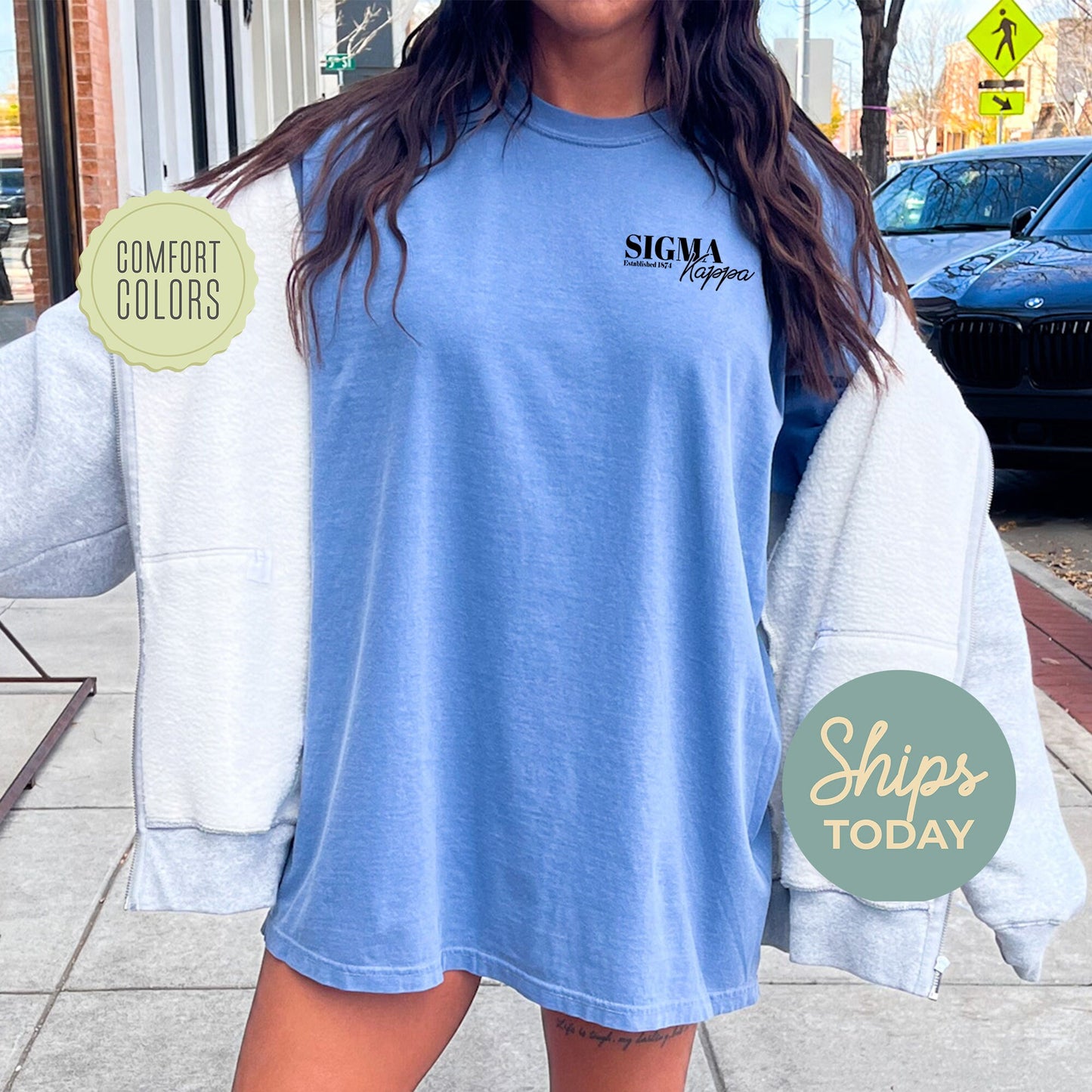 Sigma Kappa Basic Comfort Colors Sorority T-shirt _ 39160g