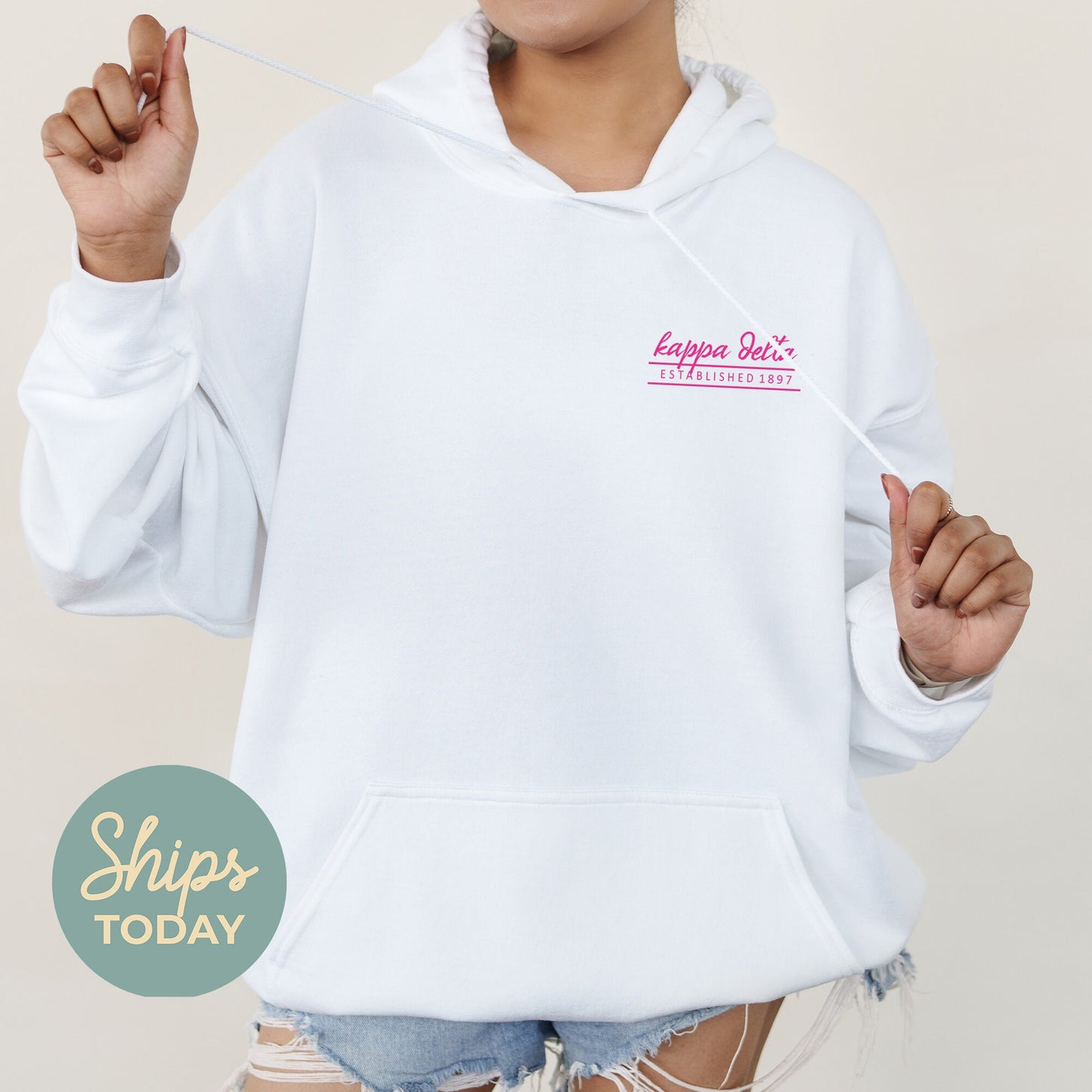 Kappa Delta Classic Pink Sorority Hoodie _ 39102g