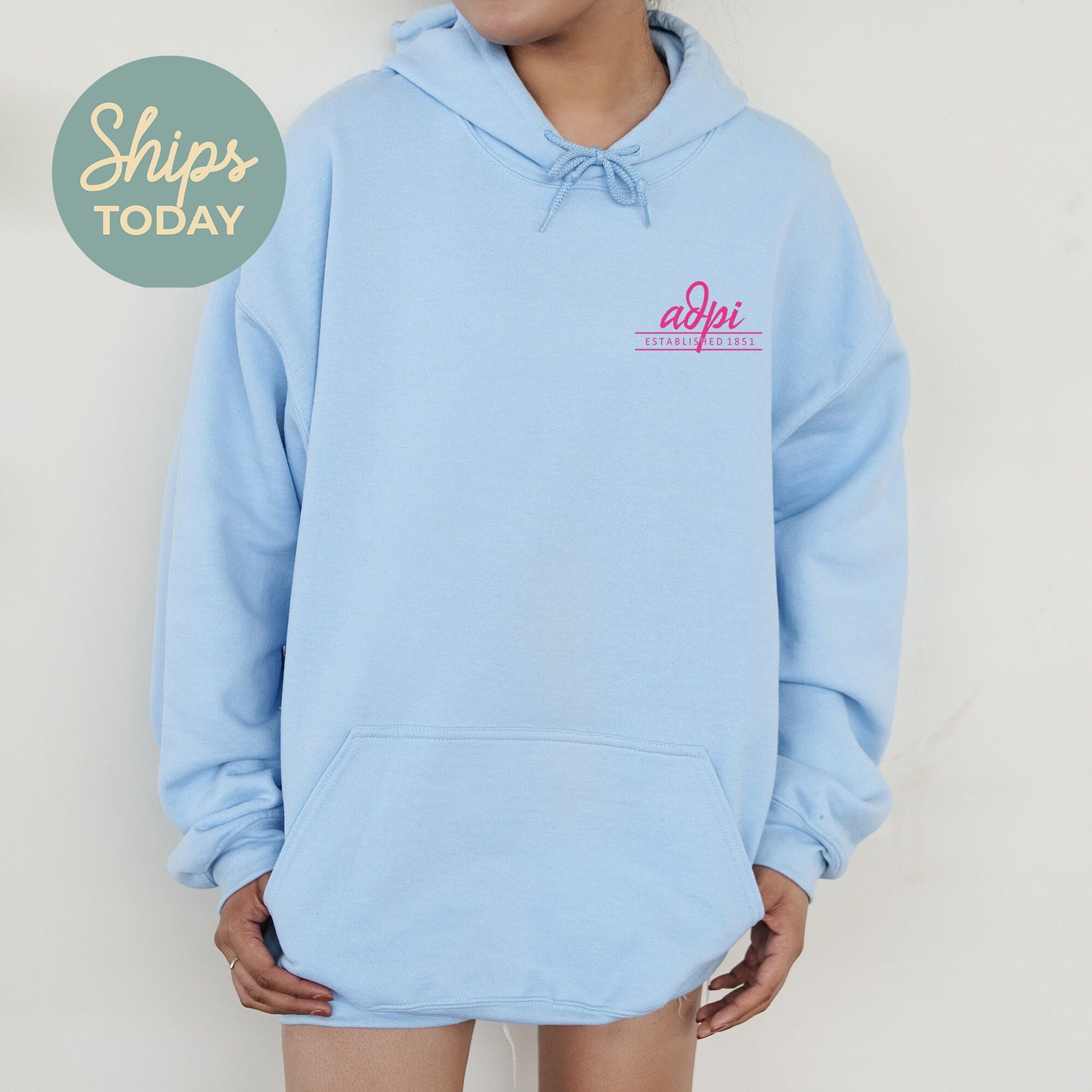 Alpha Delta Pi Classic Pink Sorority Hoodie _ 39087g