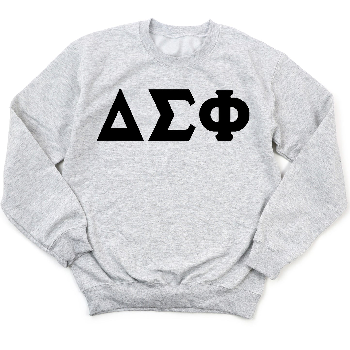 Delta Sigma Phi Black Letters Fraternity Sweatshirt _ 34914g