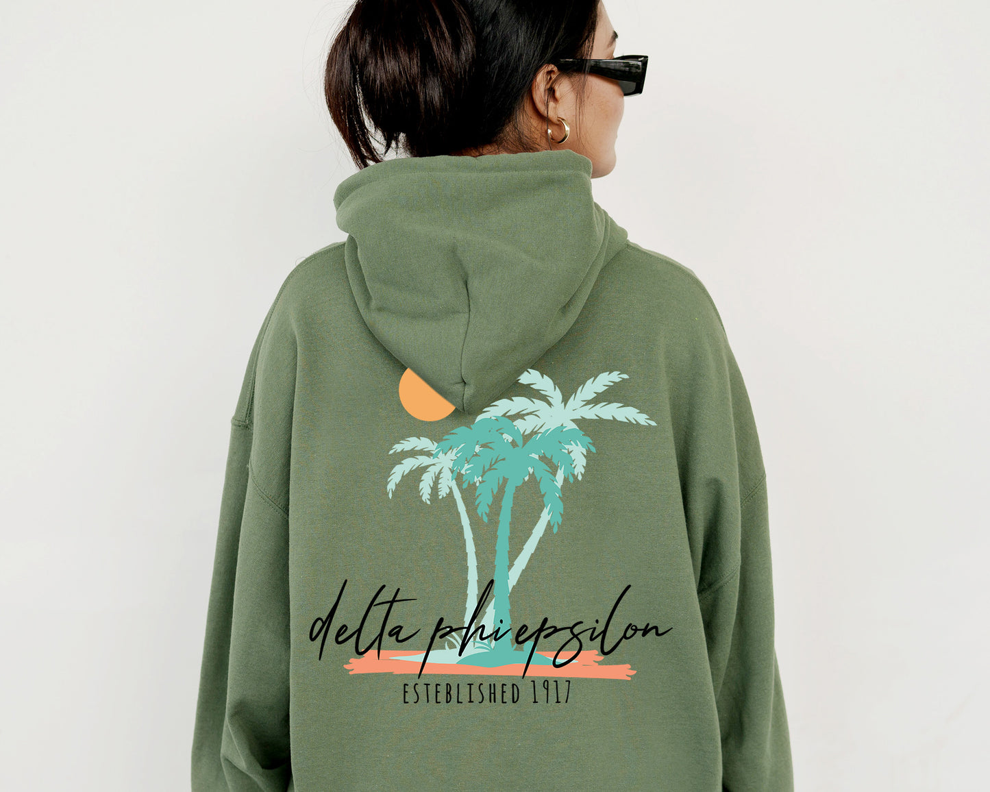 Delta Phi Epsilon Island Sisterhood Sorority Hoodie _ 33571g