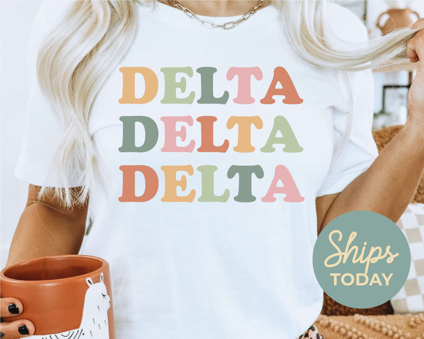Delta Delta Delta Bright and Proud Sorority T-shirt _ 424g