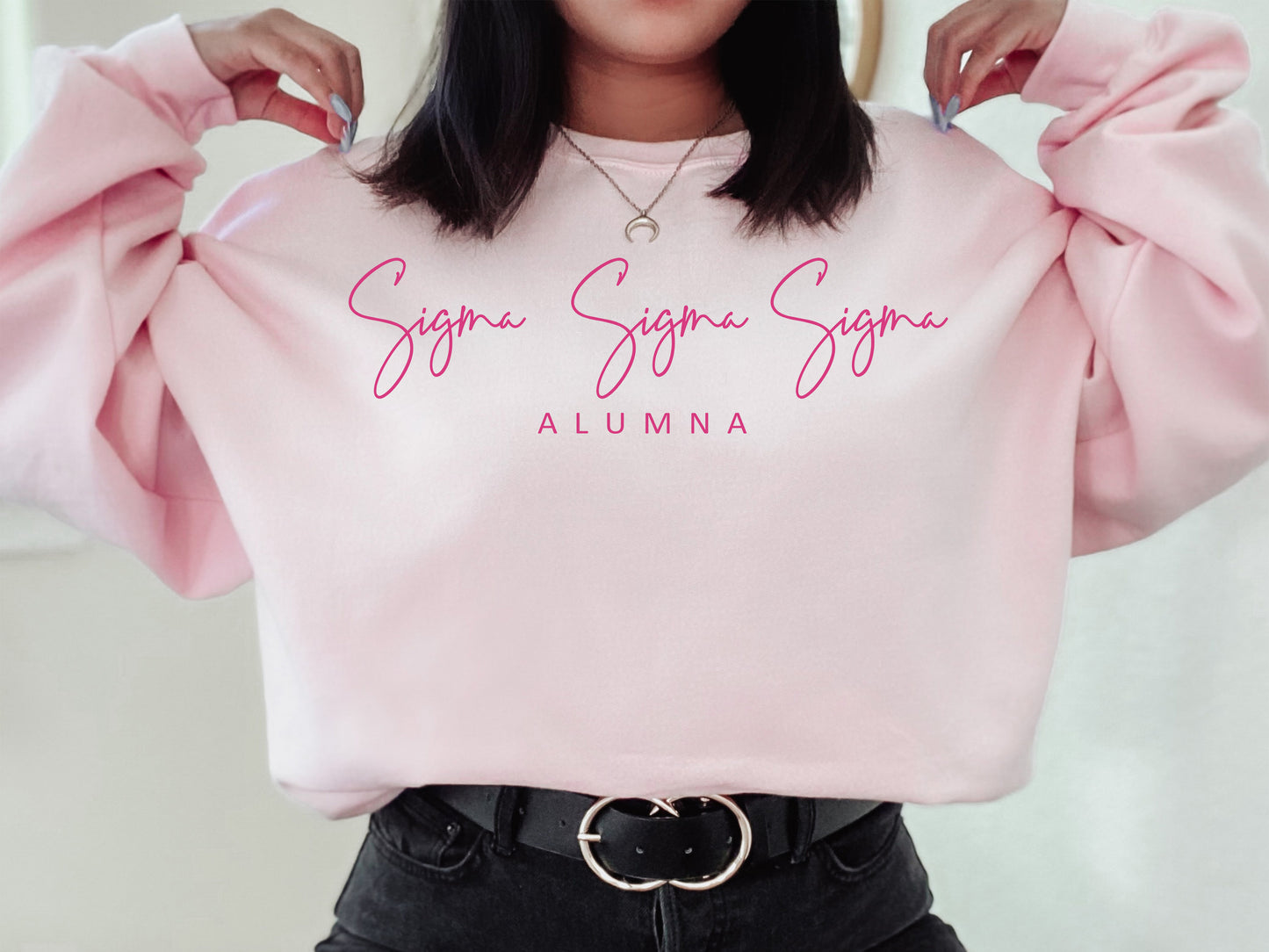 Sigma Sigma Sigma Simple and Sweet Alumna Sorority Sweatshirt _ 515g