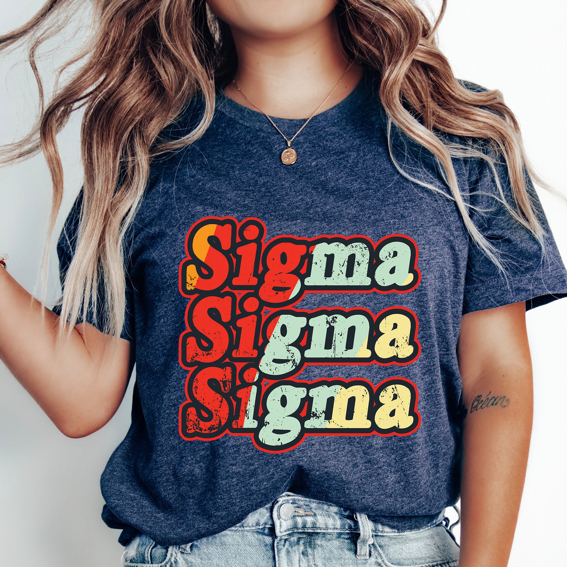 a woman wearing a t - shirt that says sing sing sing