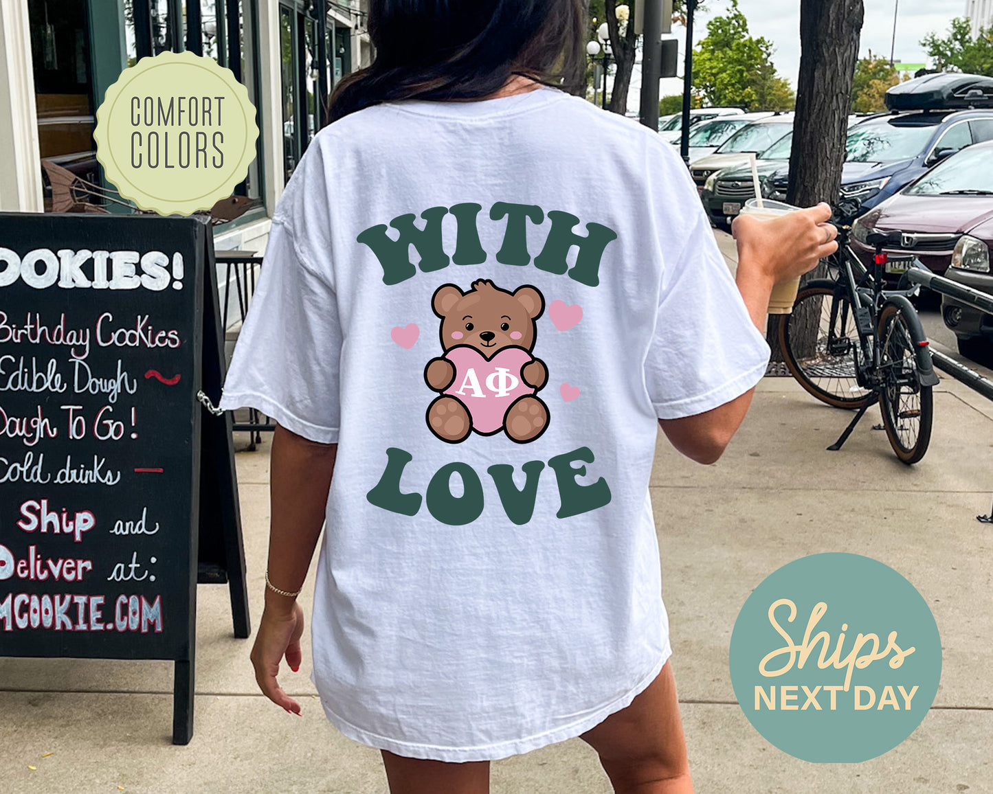 Alpha Phi With Love Comfort Colors Sorority T-shirt _ 33211g