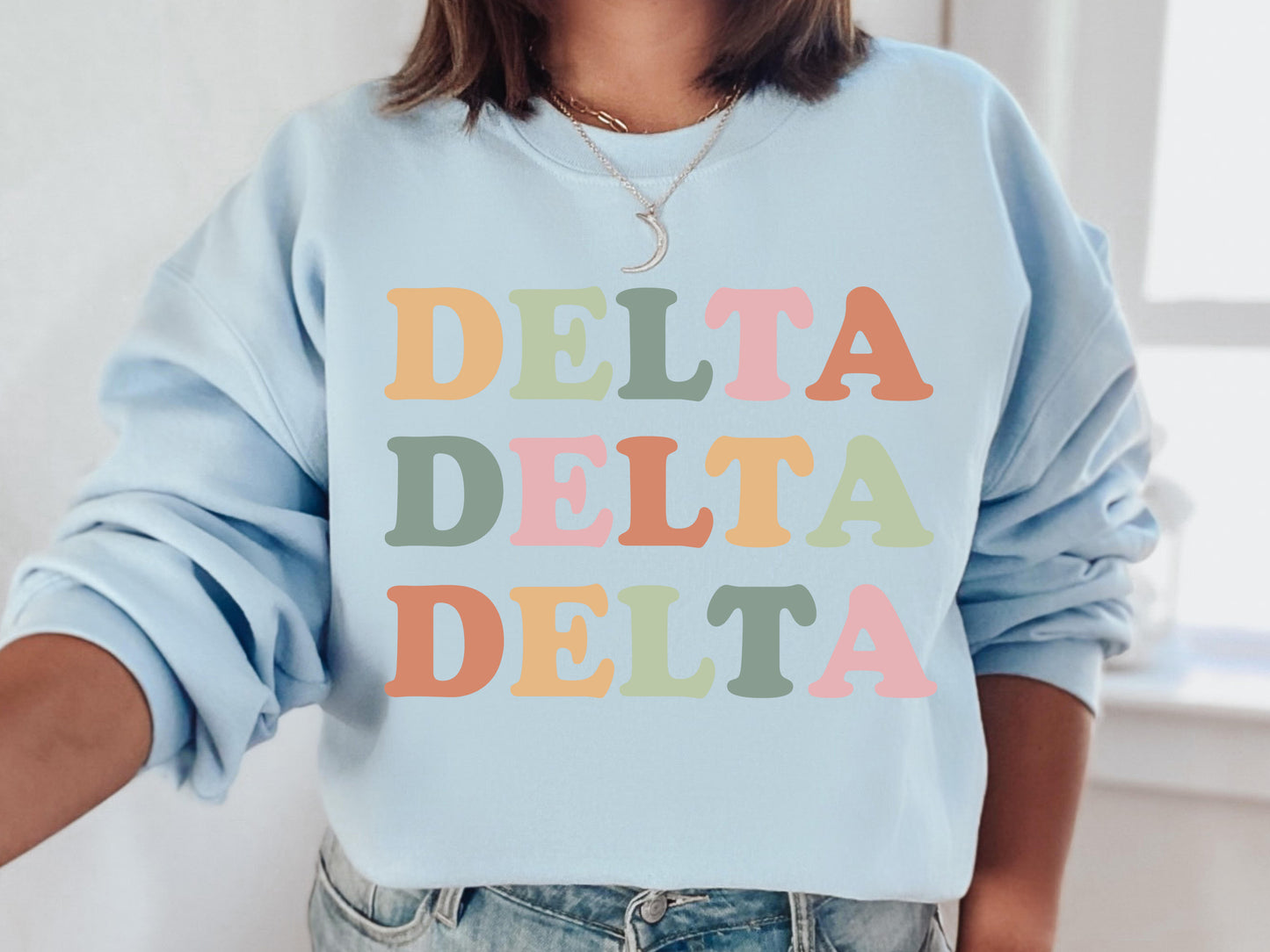 Delta Delta Delta Bright and Proud Sorority Sweatshirt _ 424g