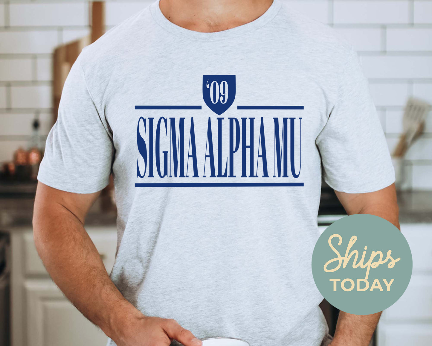 Sigma Alpha Mu Shield Fraternity T-shirt _ 1204g