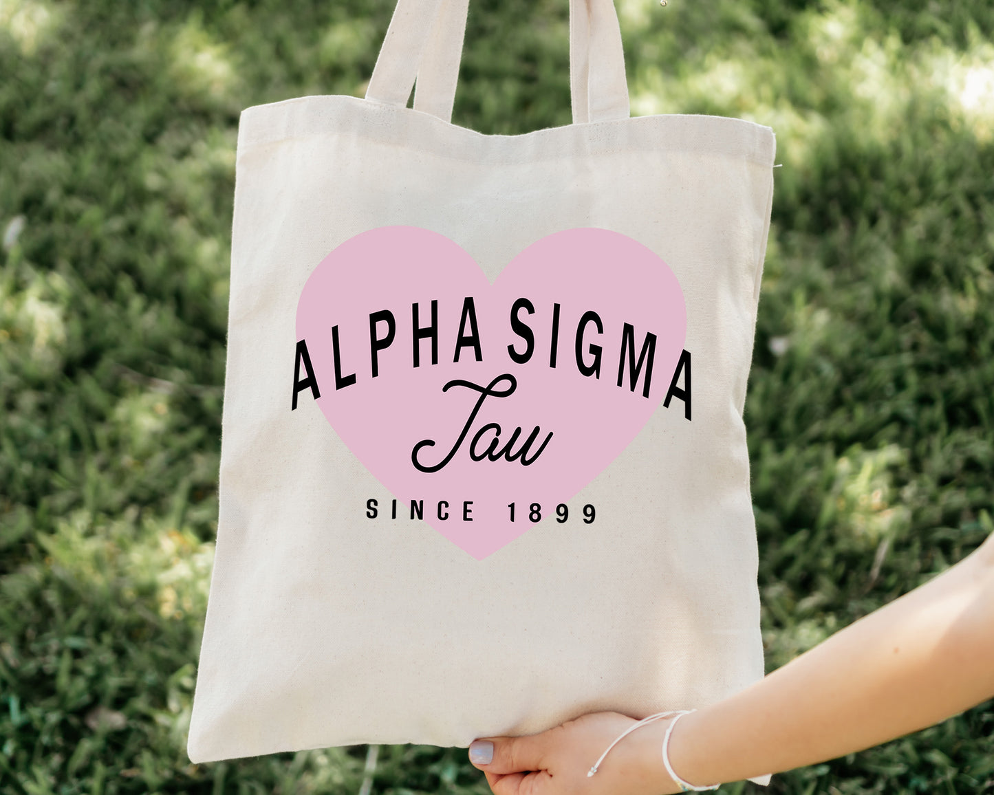 Alpha Sigma Tau Pretty in Pink Sorority Tote Bag _ 34289g