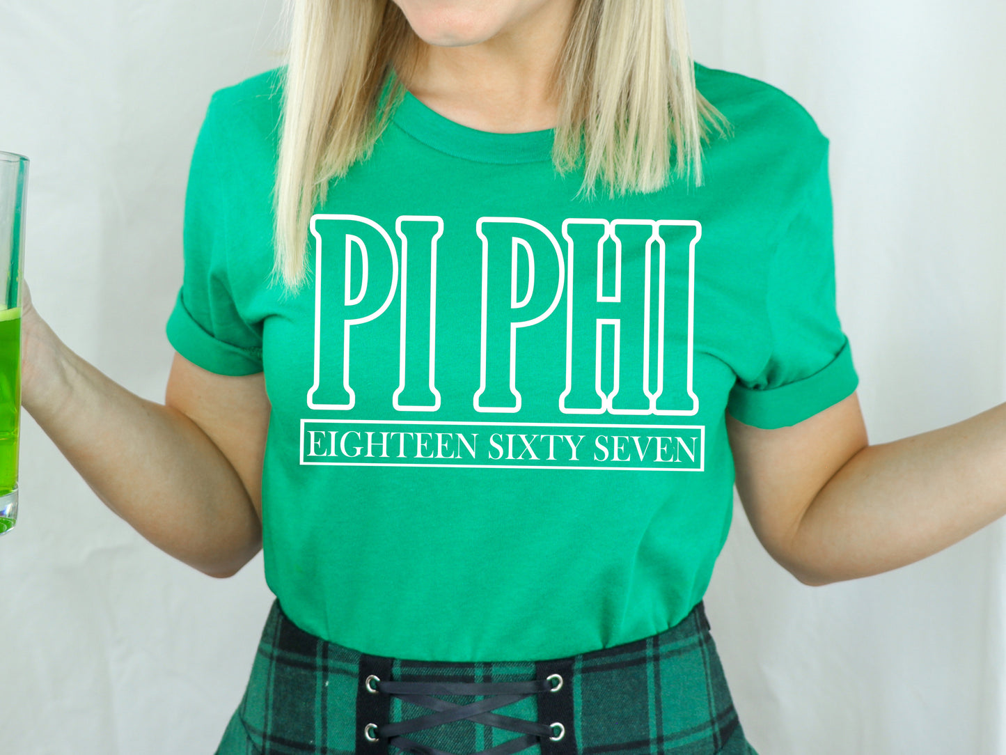 Pi Beta Phi Stencil Stacked Sorority T-shirt _ 2154g