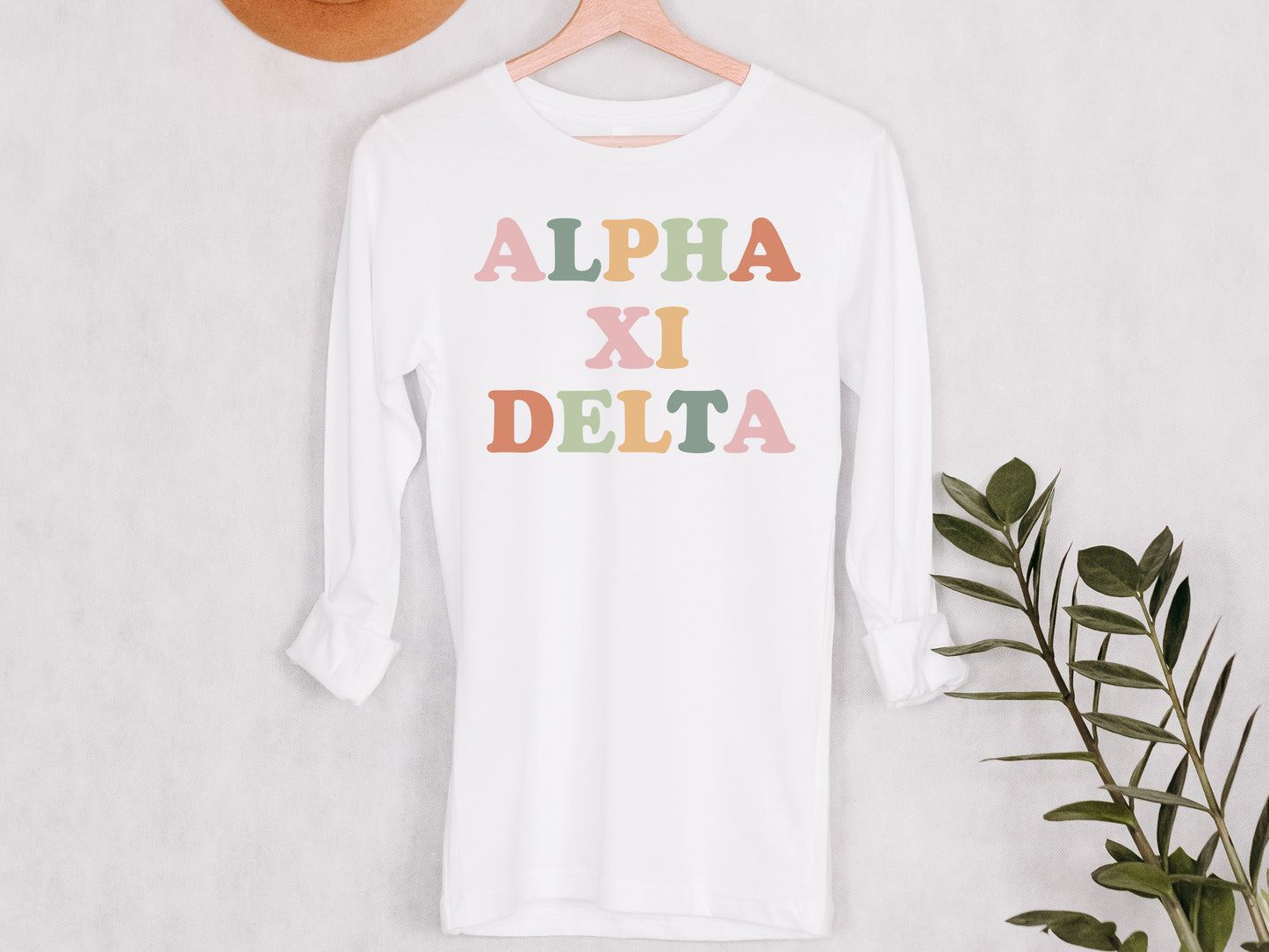 Alpha Xi Delta Bright and Proud Sorority Long Sleeve T-shirt _ 422g