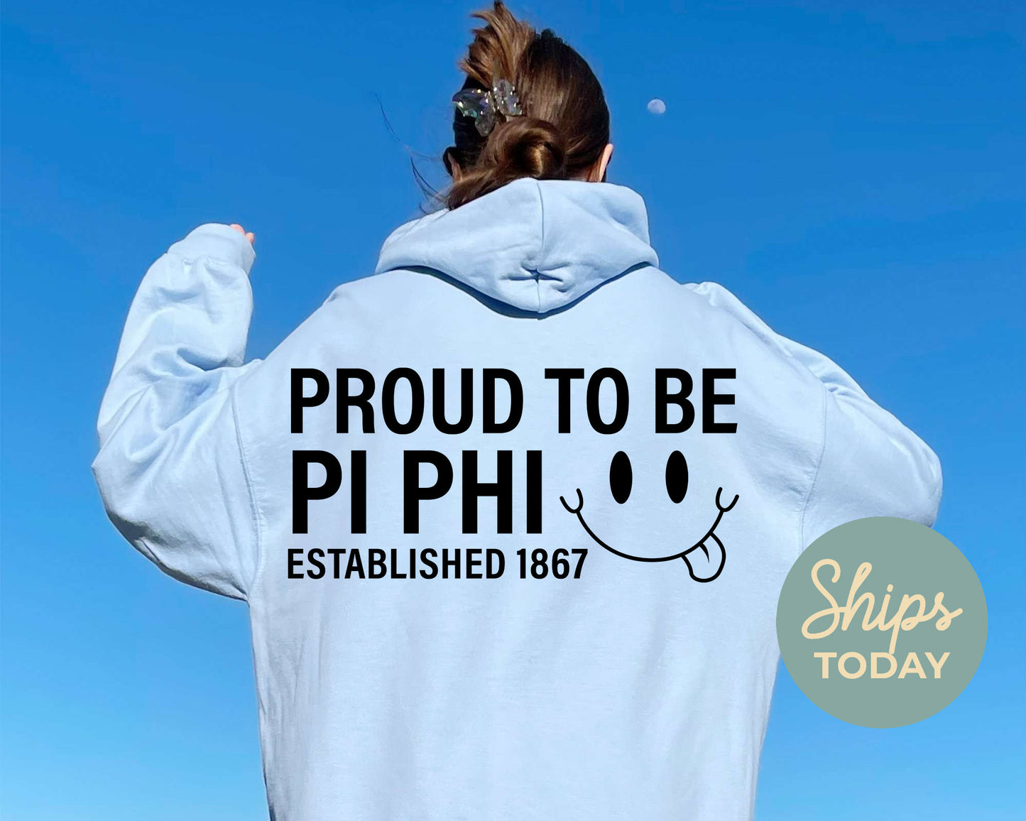 Pi Beta Phi Proud to Be Sorority Hoodie _ 33148g