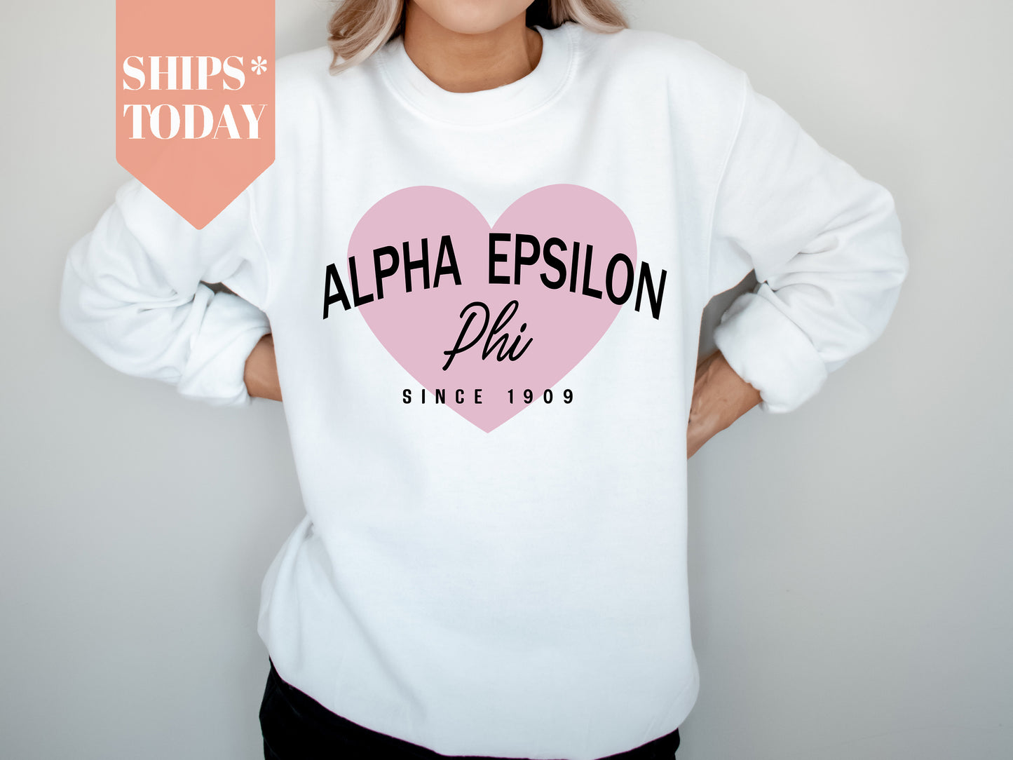 Alpha Epsilon Phi Pretty in Pink Sorority Sweatshirt _ 442g