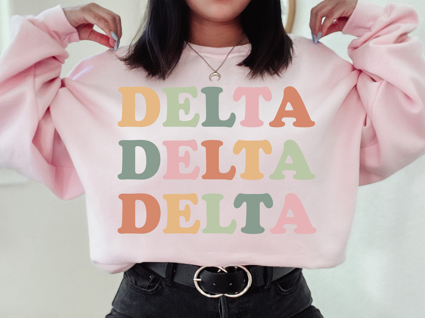Delta Delta Delta Bright and Proud Sorority Sweatshirt _ 424g