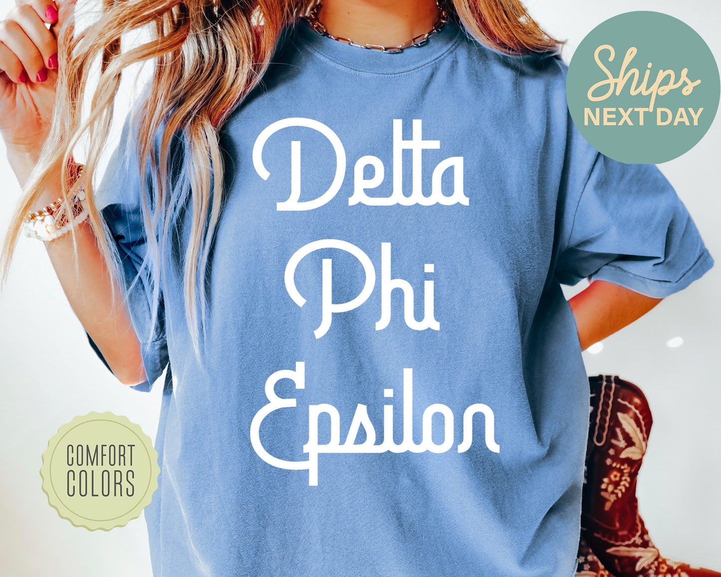 Delta Phi Epsilon All About That Pop Comfort Colors Sorority T-shirt _ 2693g