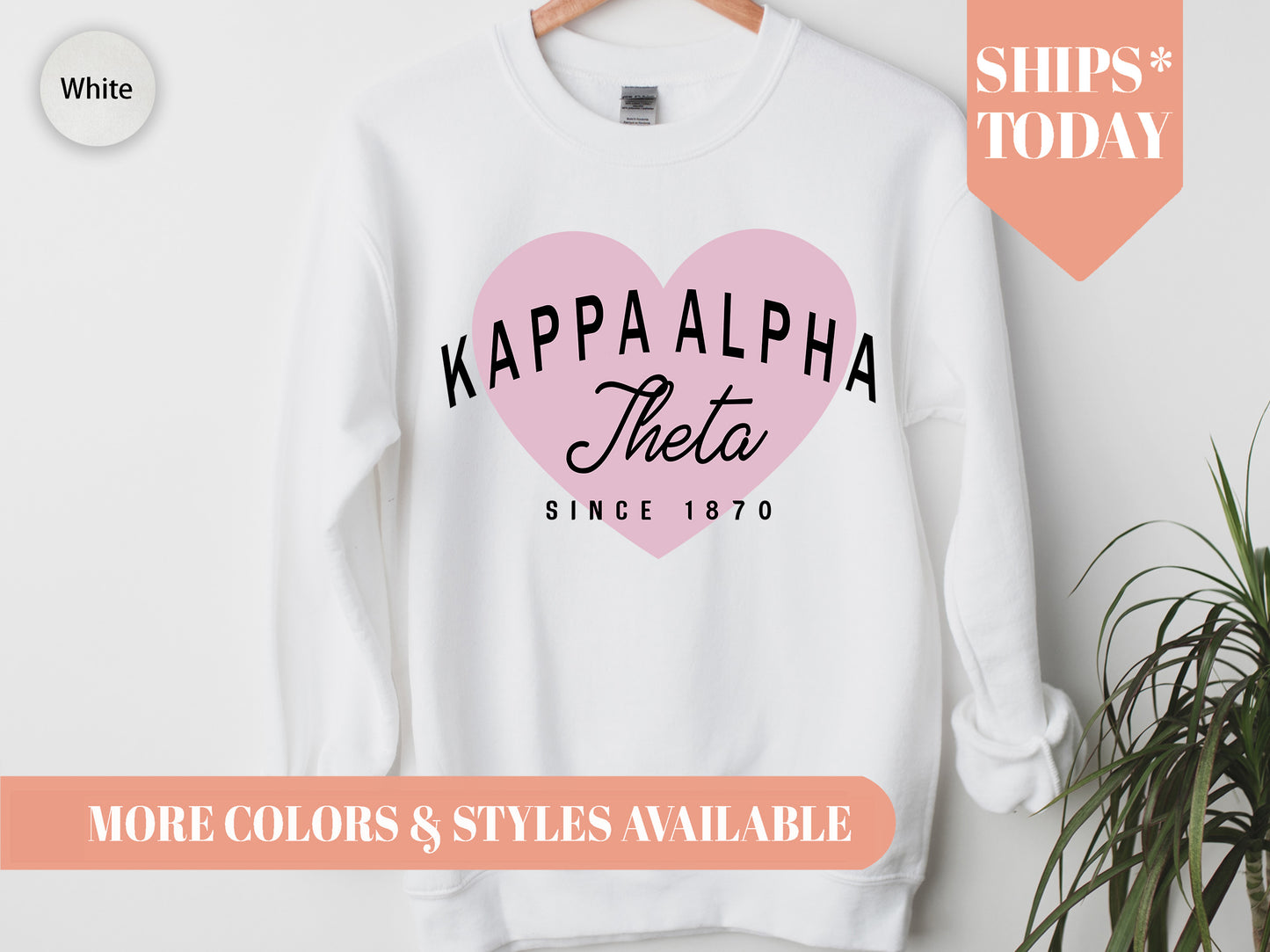 Kappa Alpha Theta Pretty in Pink Sorority Sweatshirt _ 455g