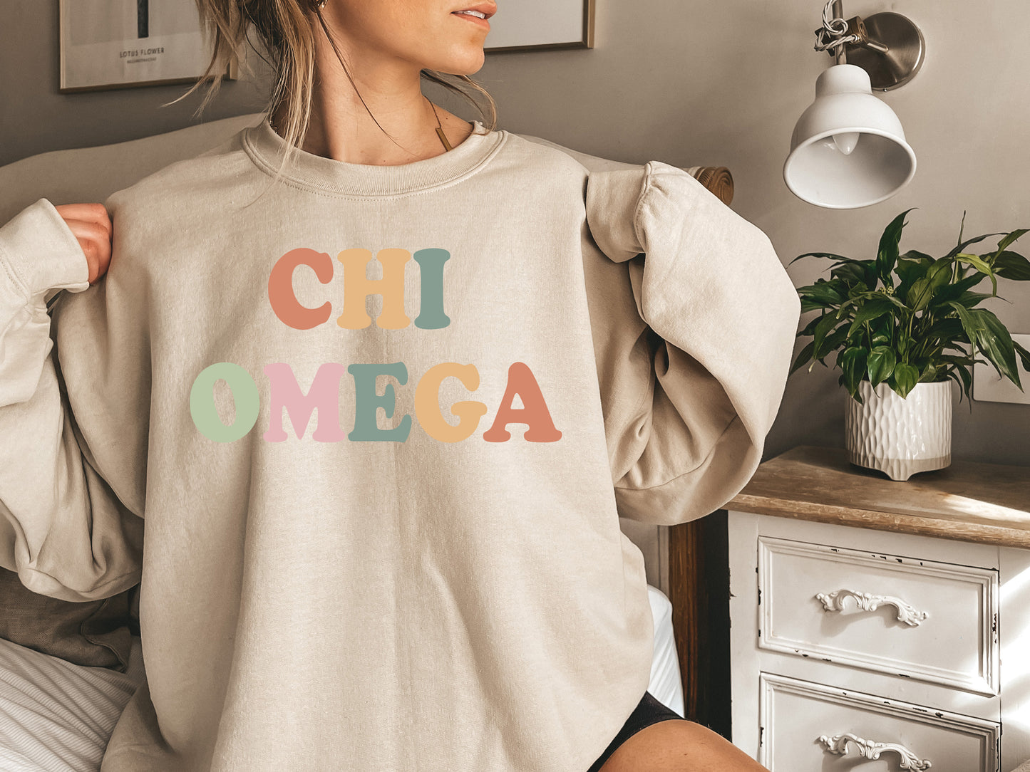 Chi Omega Bright and Proud Sorority Sweatshirt _ 423g