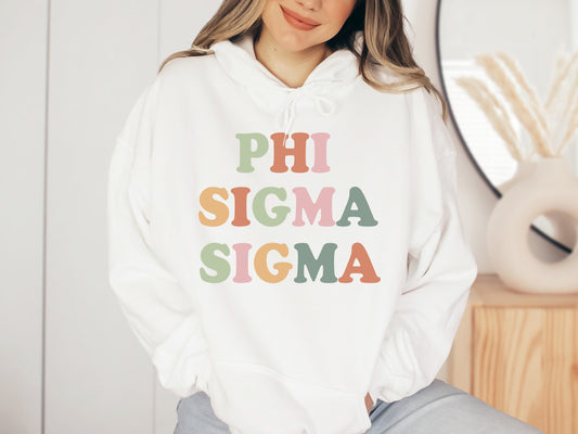 Phi Sigma Sigma Bright and Proud Sorority Hoodie _ 433g