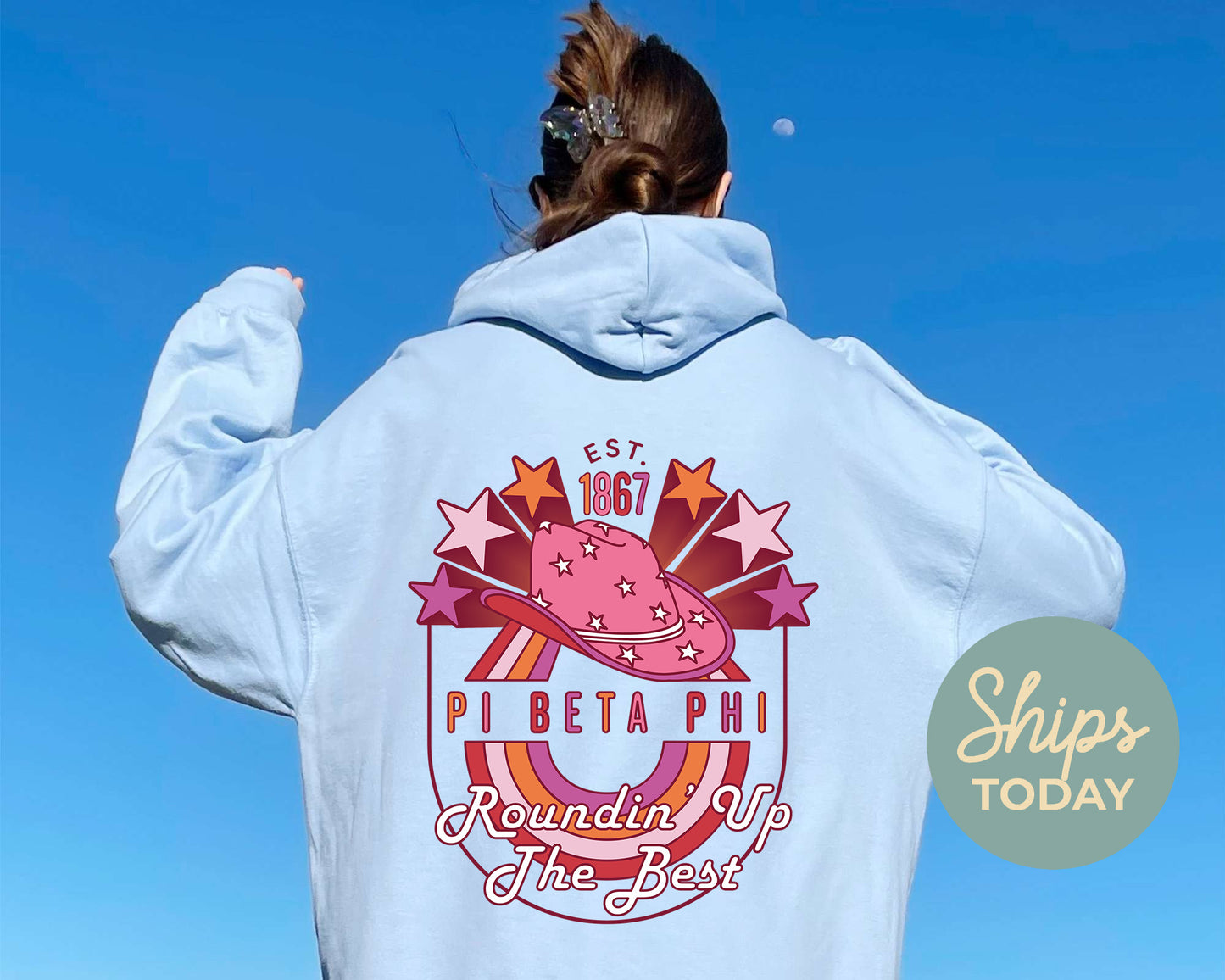 Pi Beta Phi Roundin' up the Best Sorority Hoodie _ 32914g