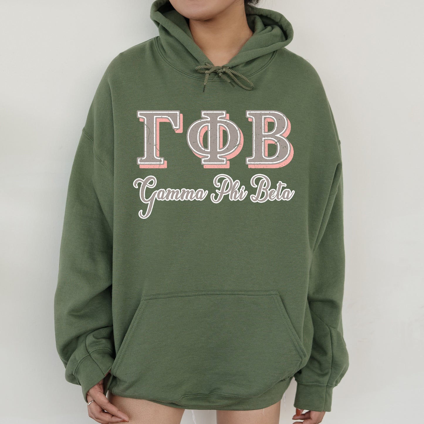 Gamma Phi Beta Greek Colors Sorority Hoodie _ 36083g