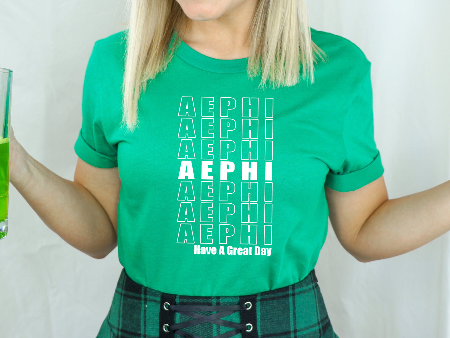 Alpha Epsilon Phi Have a Great Day Sorority T-shirt _ 2110g