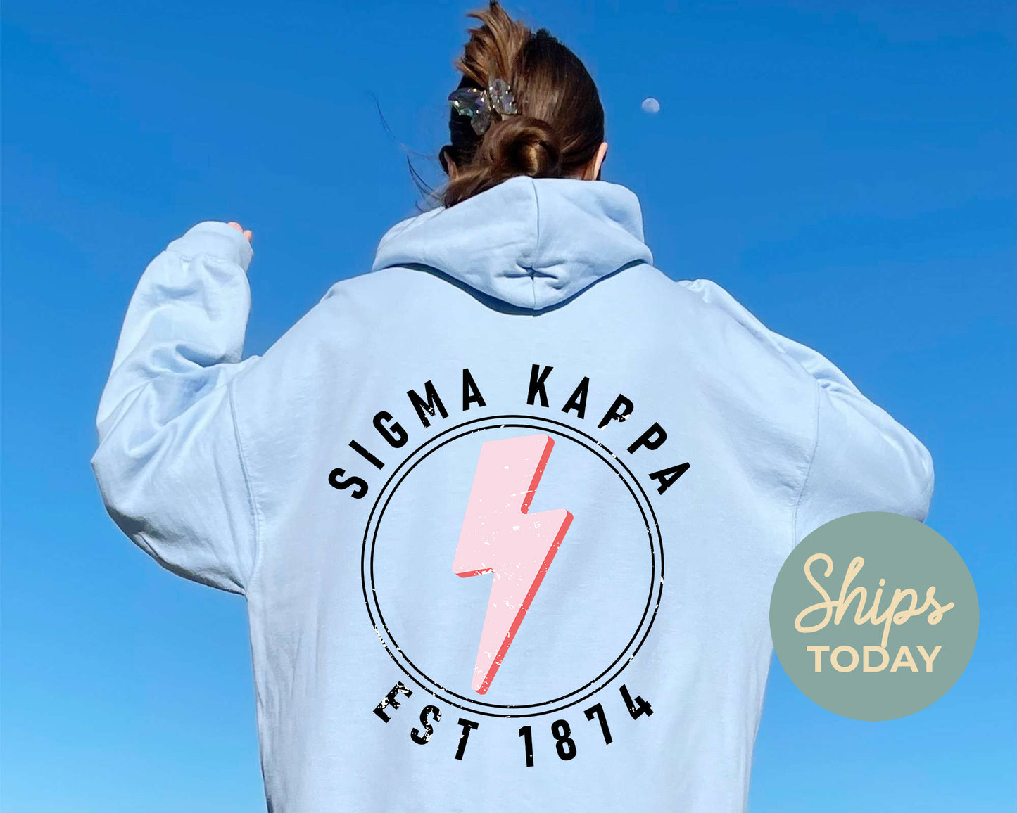 Sigma Kappa Pinkish Strike Sorority Hoodie _ 33124g