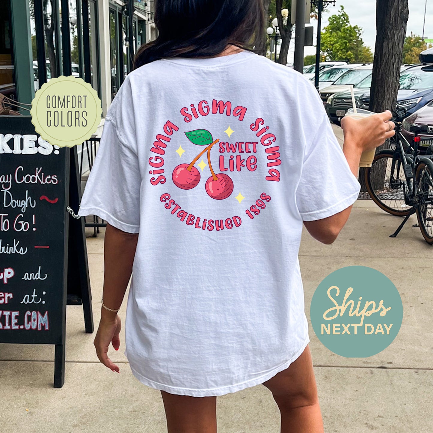 Sigma Sigma Sigma Sweet Like Cherry Comfort Colors Sorority T-shirt _ 32052g