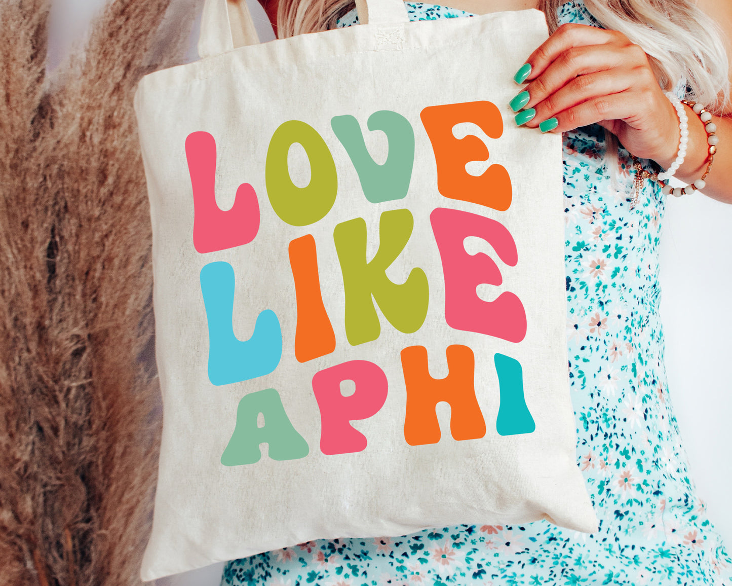 Alpha Phi Love Like Sorority Tote Bag _ 34339g