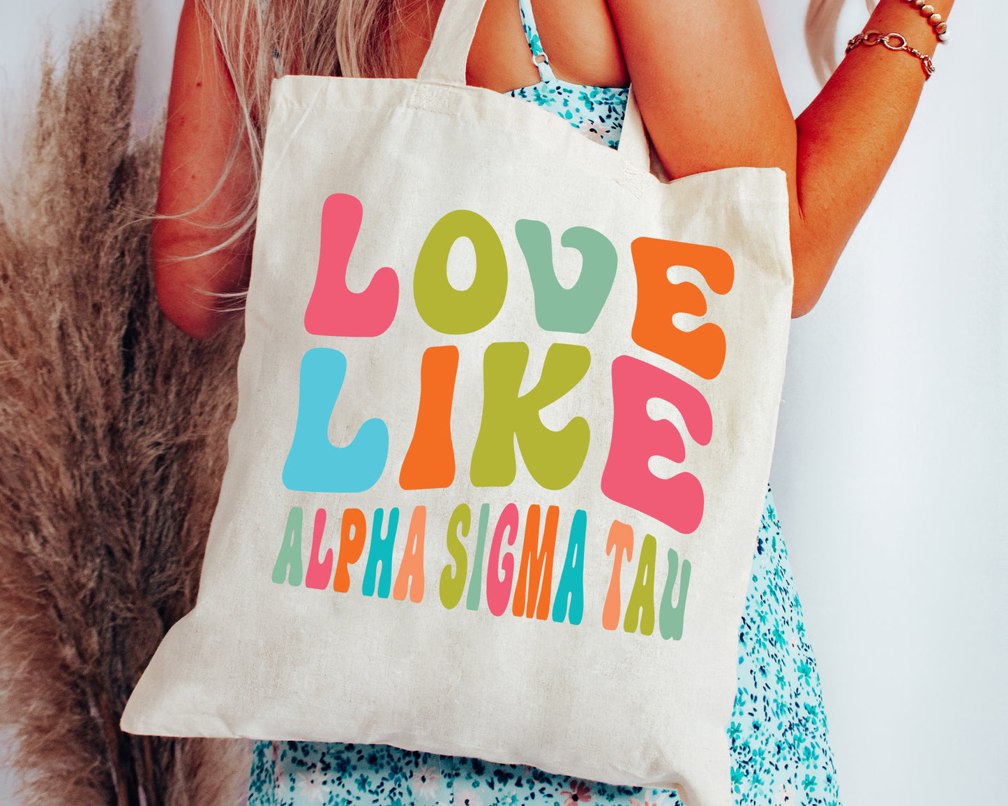 Alpha Sigma Tau Love Like Sorority Tote Bag _ 34341g