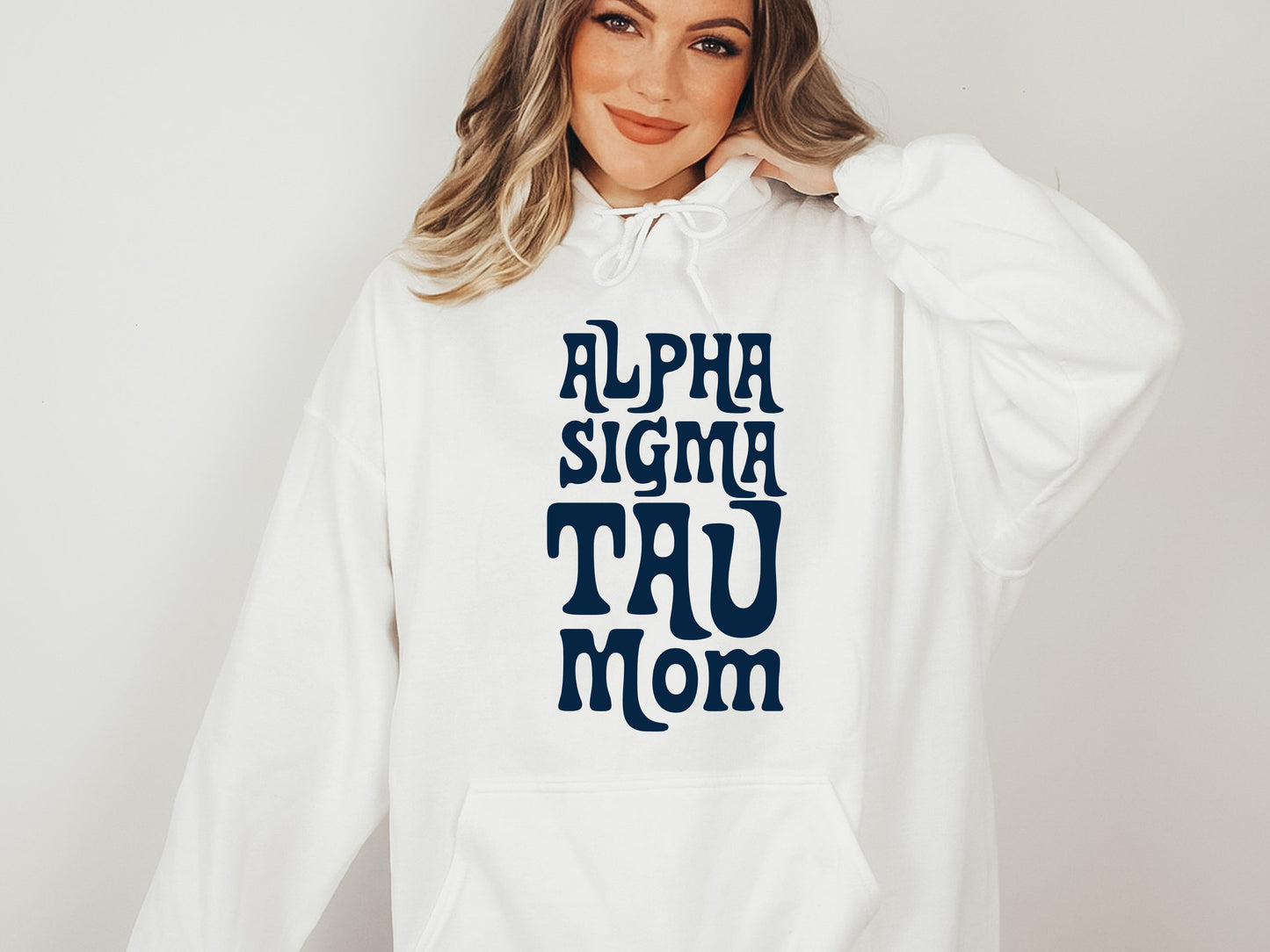 Alpha Sigma Tau Got it from my Mom Sorority Hoodie _ 3078g