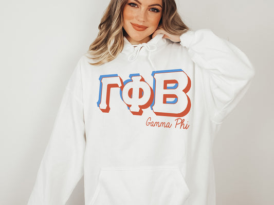 Gamma Phi Beta American Colored Sorority Hoodie _ 40g