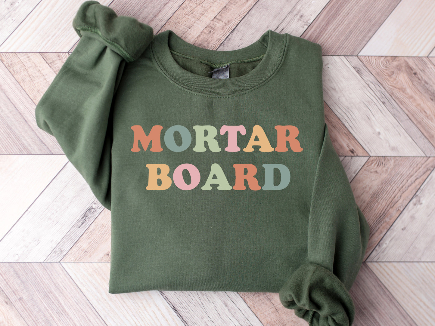 Mortar Board Bright and Colorful Sorority Sweatshirt _ 3475g