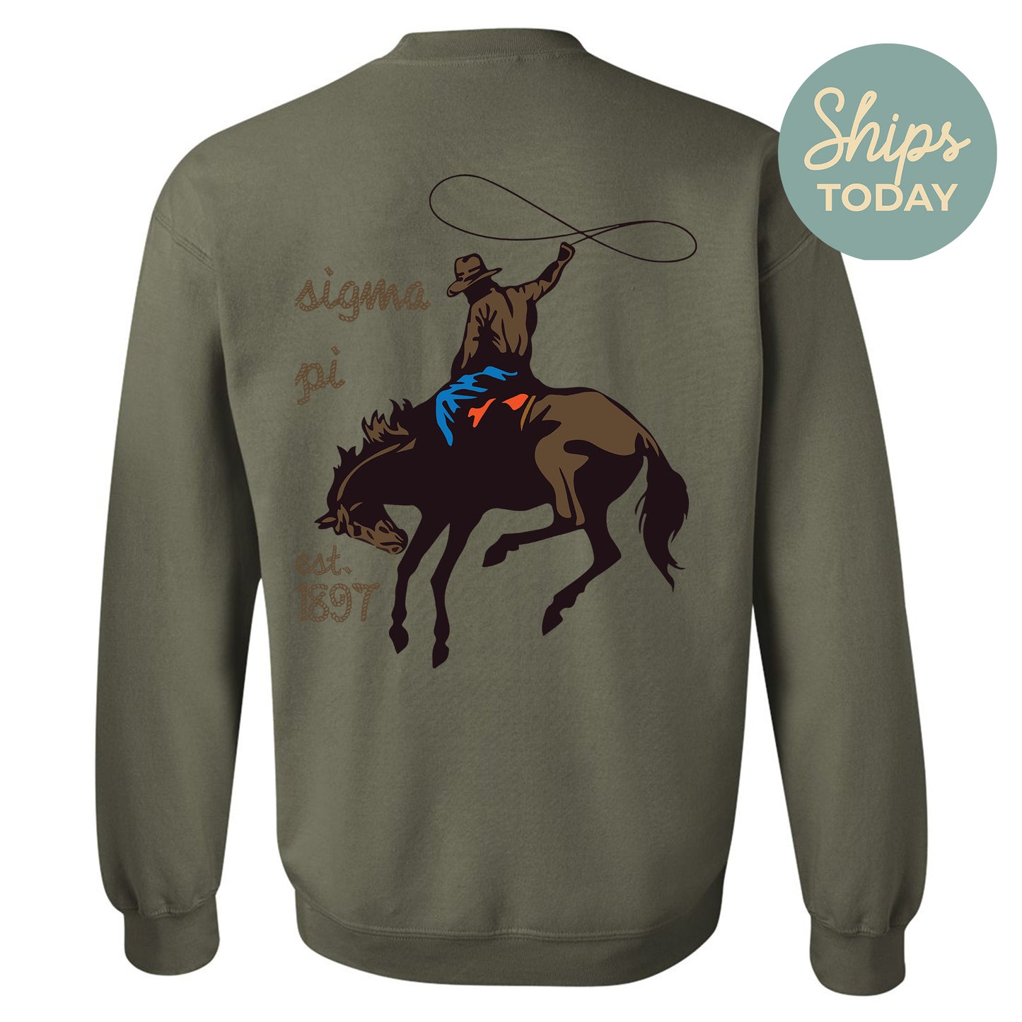 Sigma Pi Cowboy Fraternity Sweatshirt _ 31205g